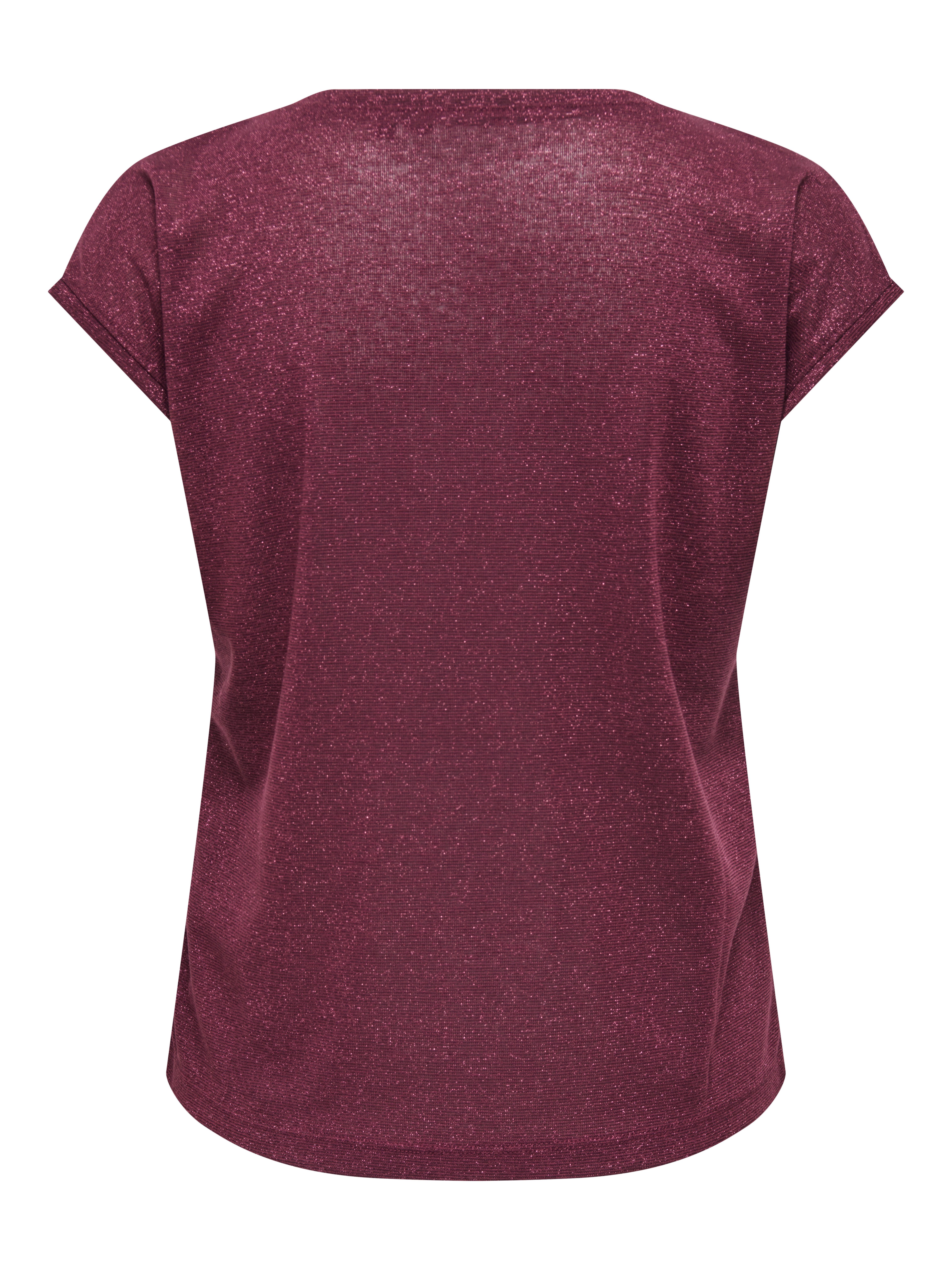 Only Shirt met korte mouwen ONLSILVERY S/S V NECK LUREX TOP JRS NOOS