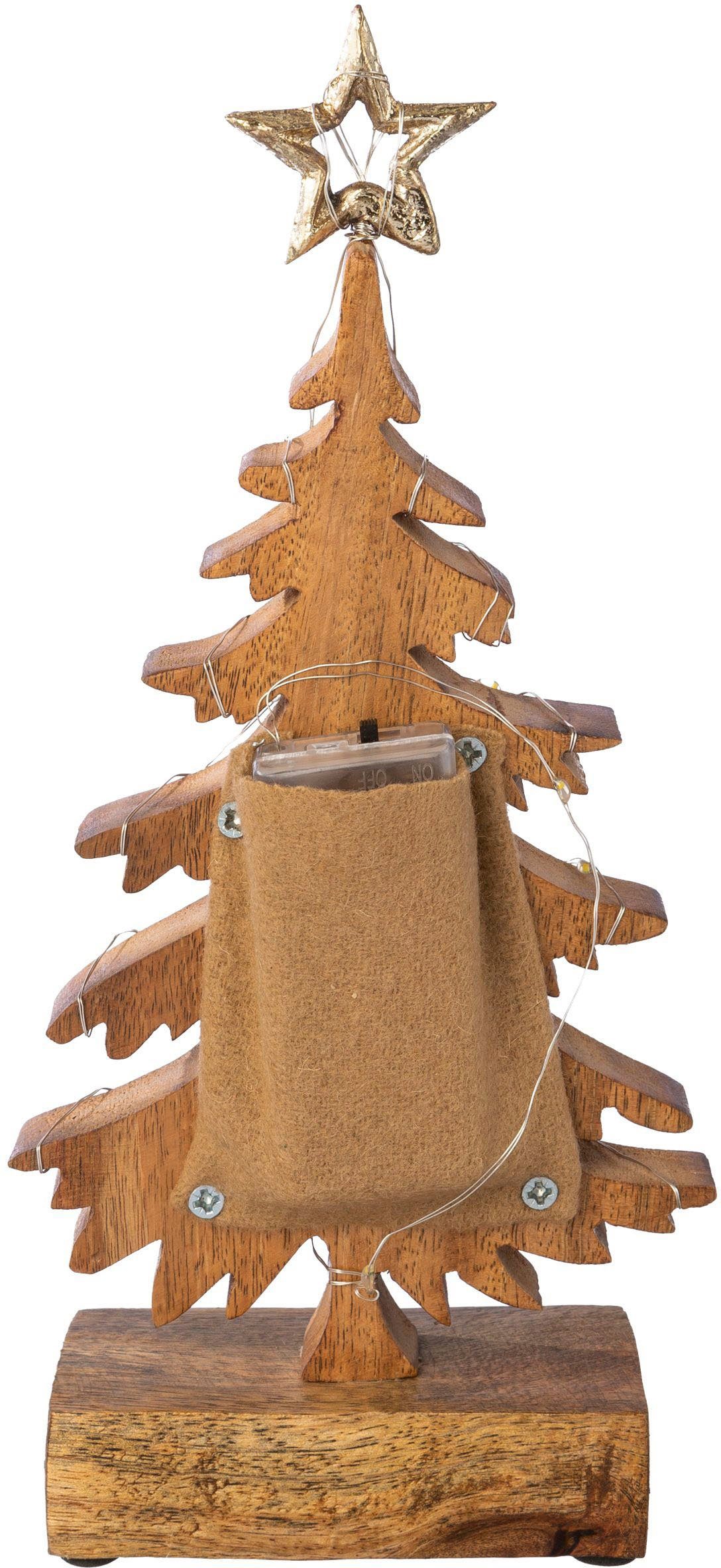 Creativ deco Decoratief figuur LUMEN, decoratief object kerstboom (set, 2 stuks)