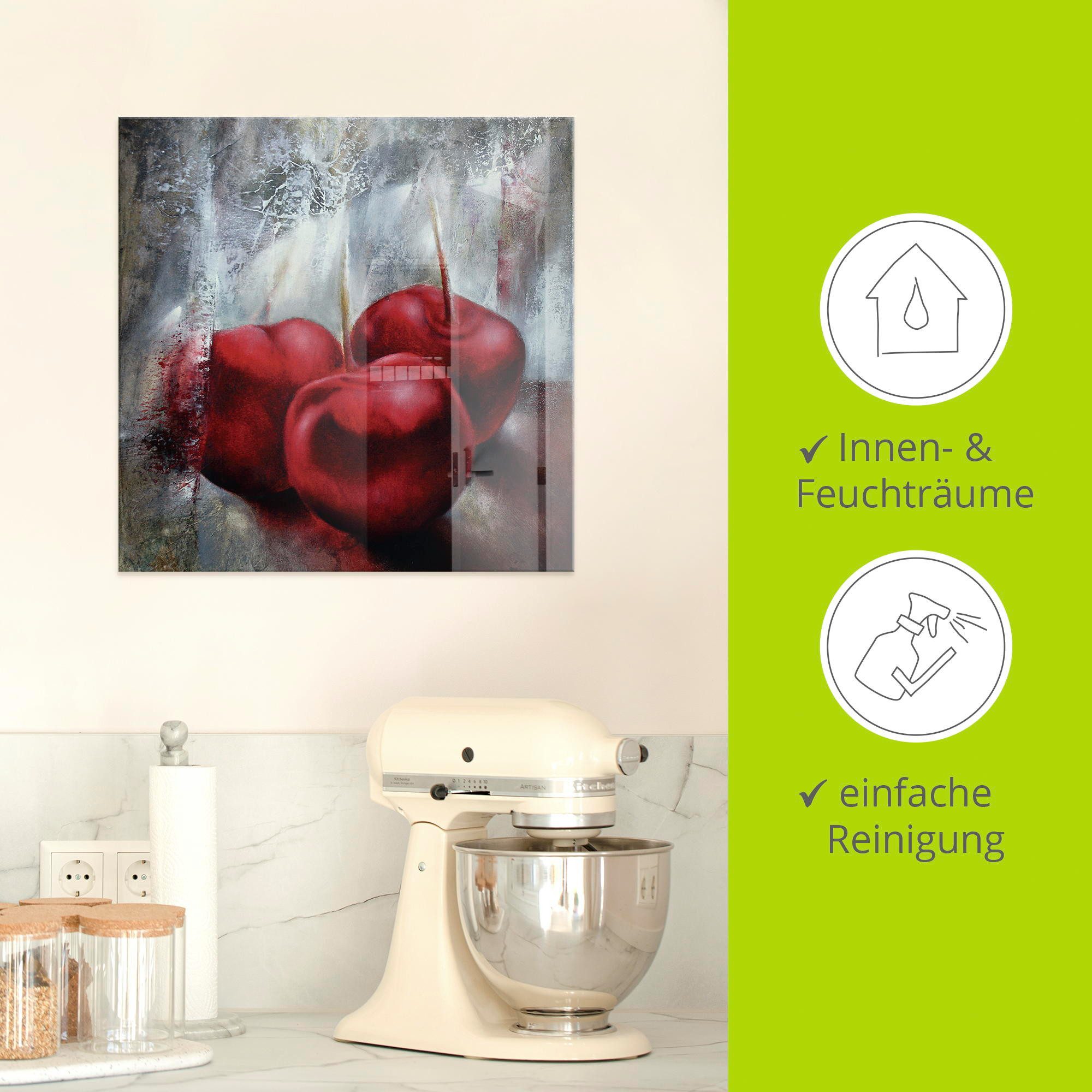 Artland Print op glas Kersen in verschillende maten