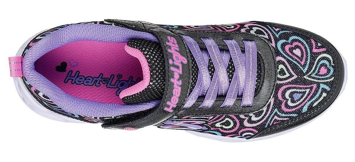 Skechers Sneakers HEART LIGHTS Blinkende schoen met hart-loopzool, maat sjabloon te downloaden