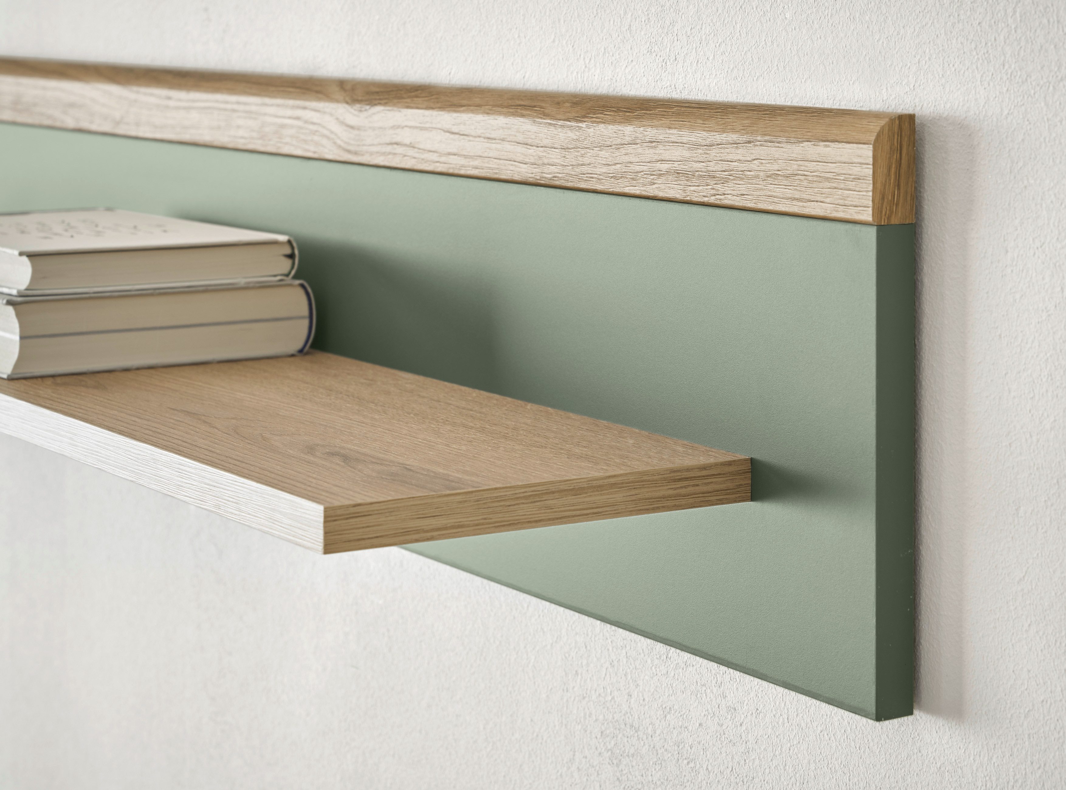 INOSIGN Wandmeubel MAVAS in moderne trendkleur, handgrepen van metaal (zwart), breedte 320 cm (set, 4-delig)