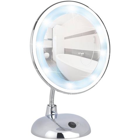 Wenko LED staande make-up spiegel, chroom