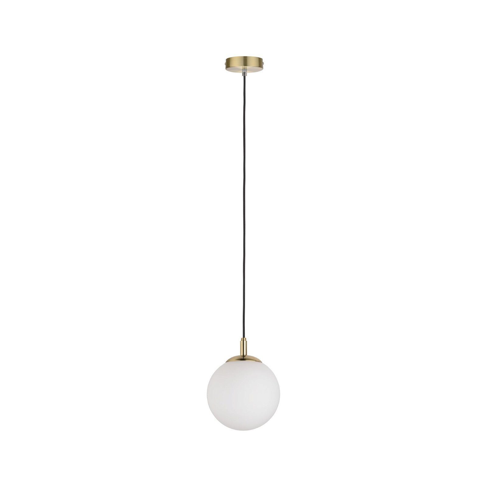 Paulmann Hanglamp Neordic Menja max. 1x20W Wit/Geborsteld messing 230V Glas/Metaal (1 stuk)