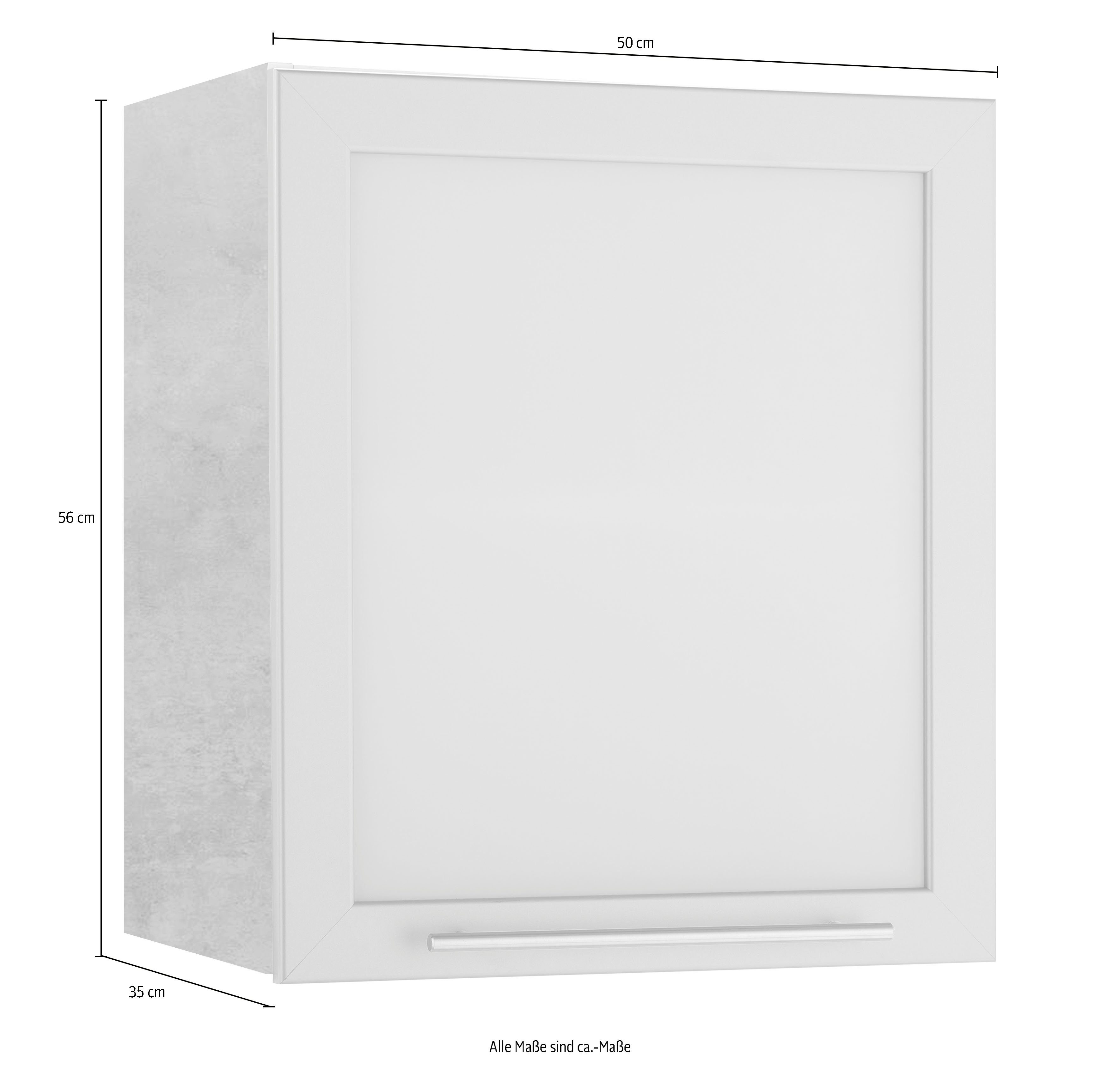wiho Küchen Hangend kastje met glasdeur Flexi2 Breedte 50 cm