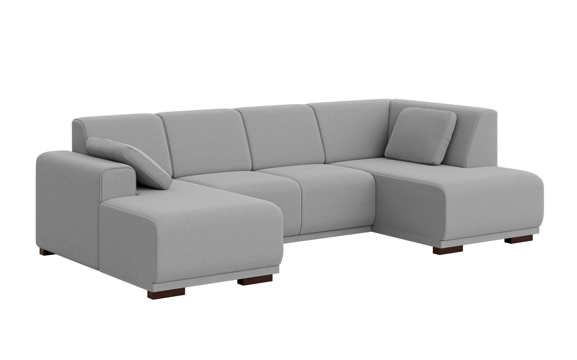 Home affaire Zithoek BORNHOLM U-vorm met chaise longue rechts/links, B/D/H: 300/162/85 cm U-vorm met golvende ondervering, chaise longue rechts of links bestelbaar