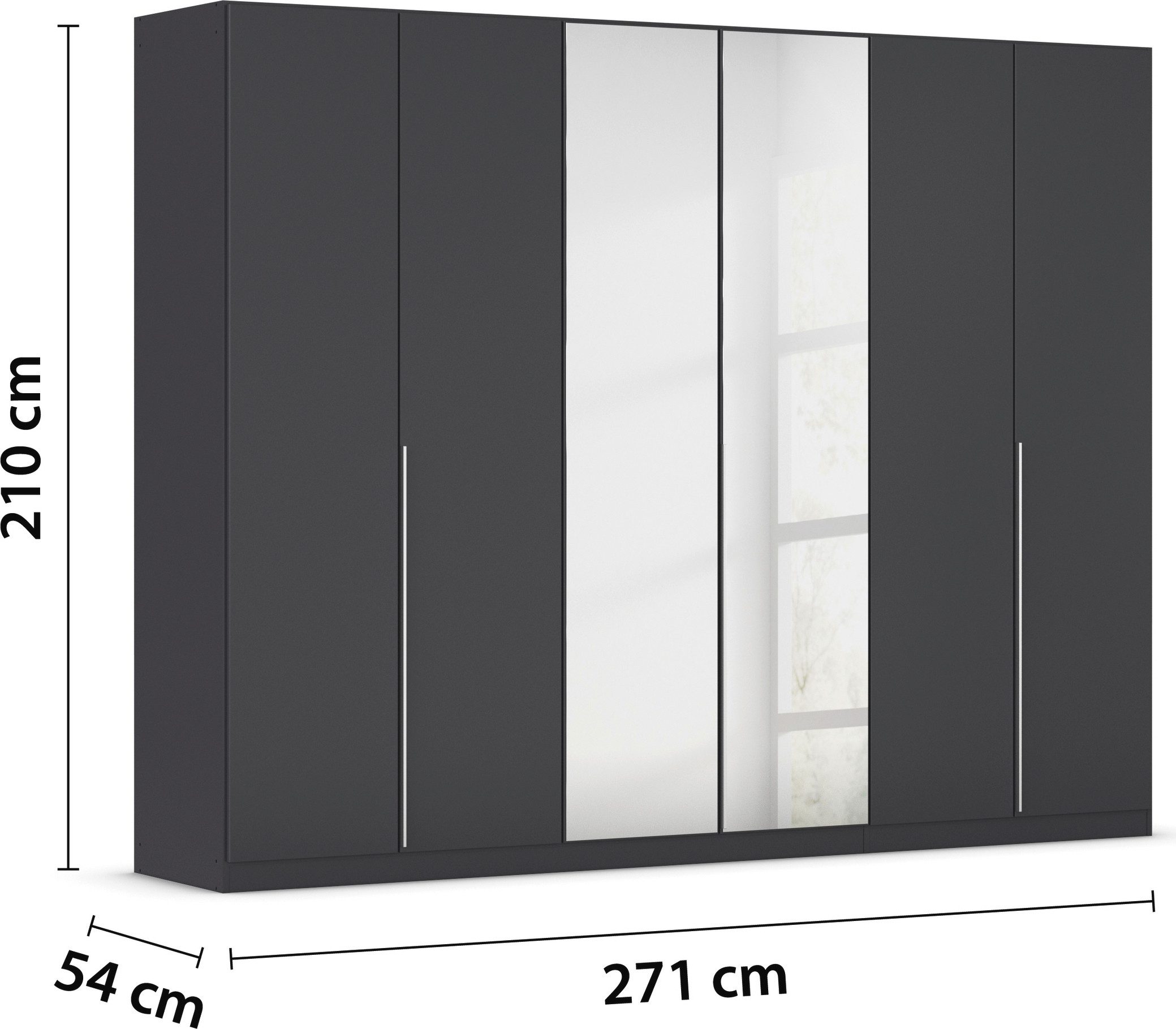 rauch Draaideurkast Kledingkast kast garderobe AGORDO met decor- of hoogglansfront doordachte binnenuitrusting, in 6 breedtes en 2 hoogtes made in germany