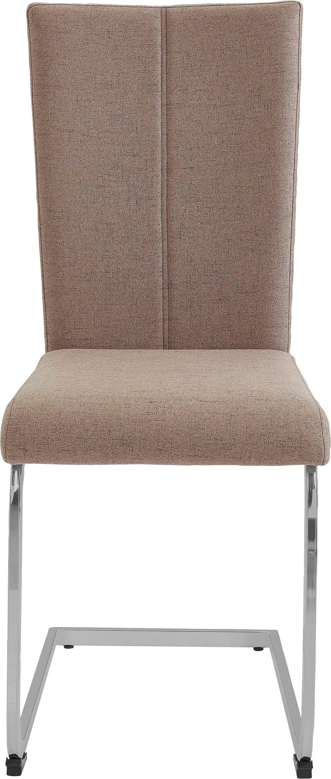 Home affaire Vrijdragende stoel Nils Stoel belastbaar tot 120 kg, frame metaal in chroom-look of zwart (set, 2 stuks)
