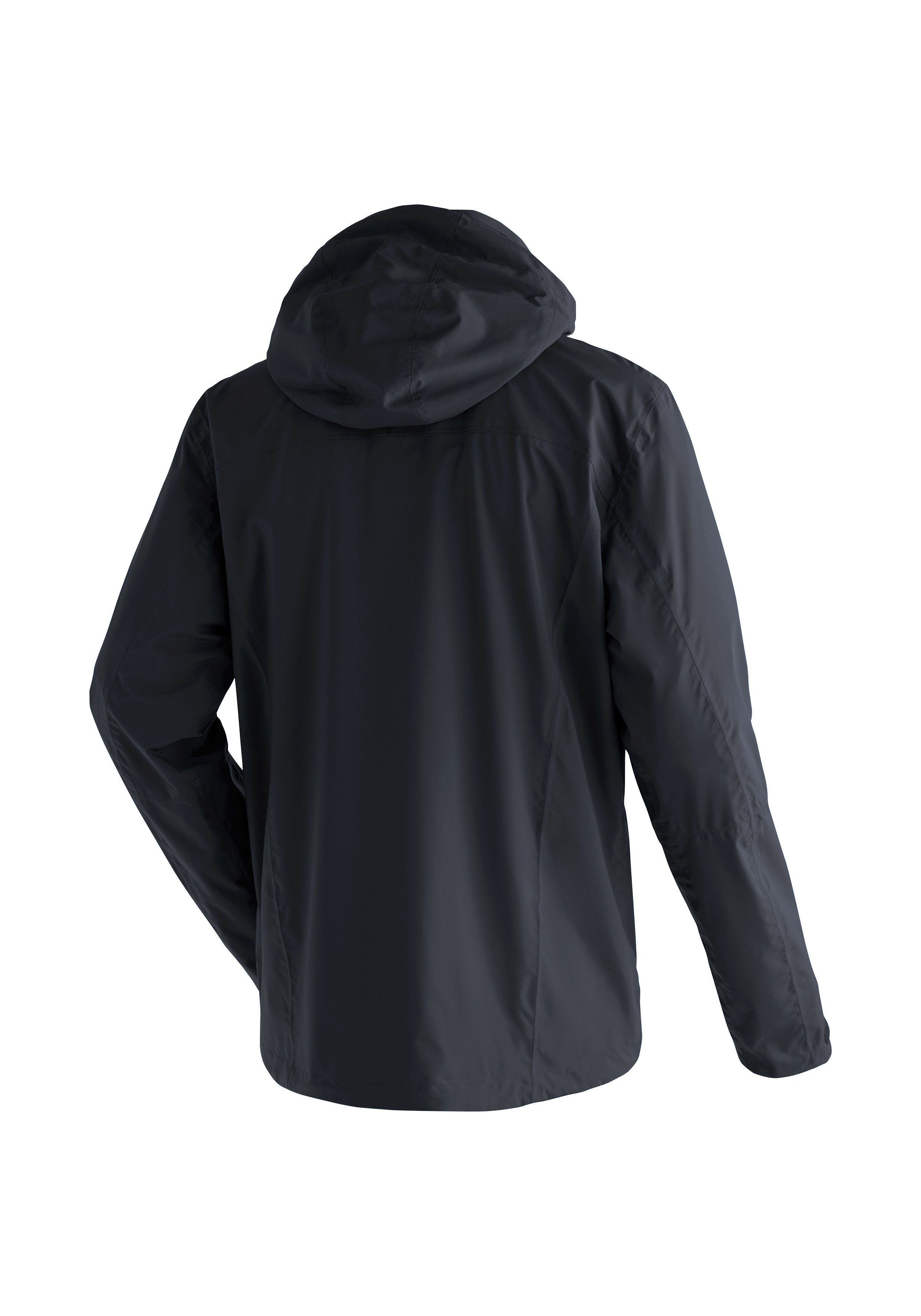 Maier Sports Outdoorjack Metor rec M Heren regenjack, waterdicht met capuchon, 2 zakken aan de buitenkant, binnenzak