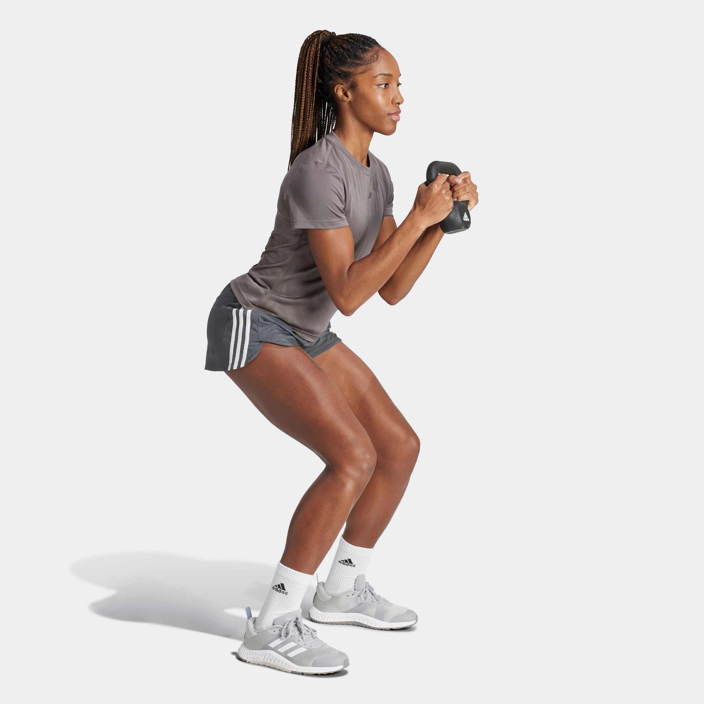 adidas Performance Short PACER WVN HIGH Geweven trainingsshorts met hoge taille (1-delig)