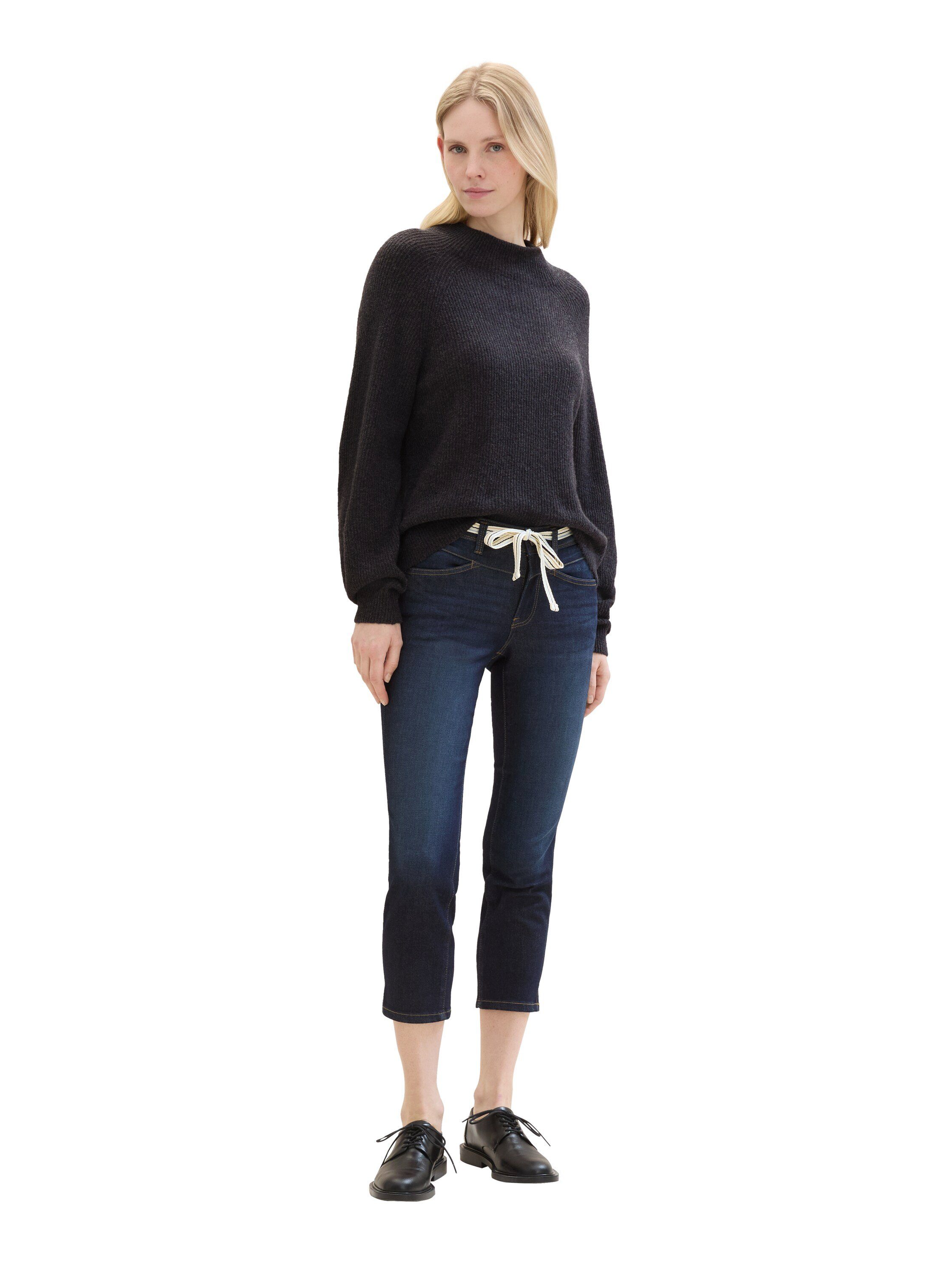 Tom Tailor Slim fit jeans ALEXA in 7/8 lengte en met bindband