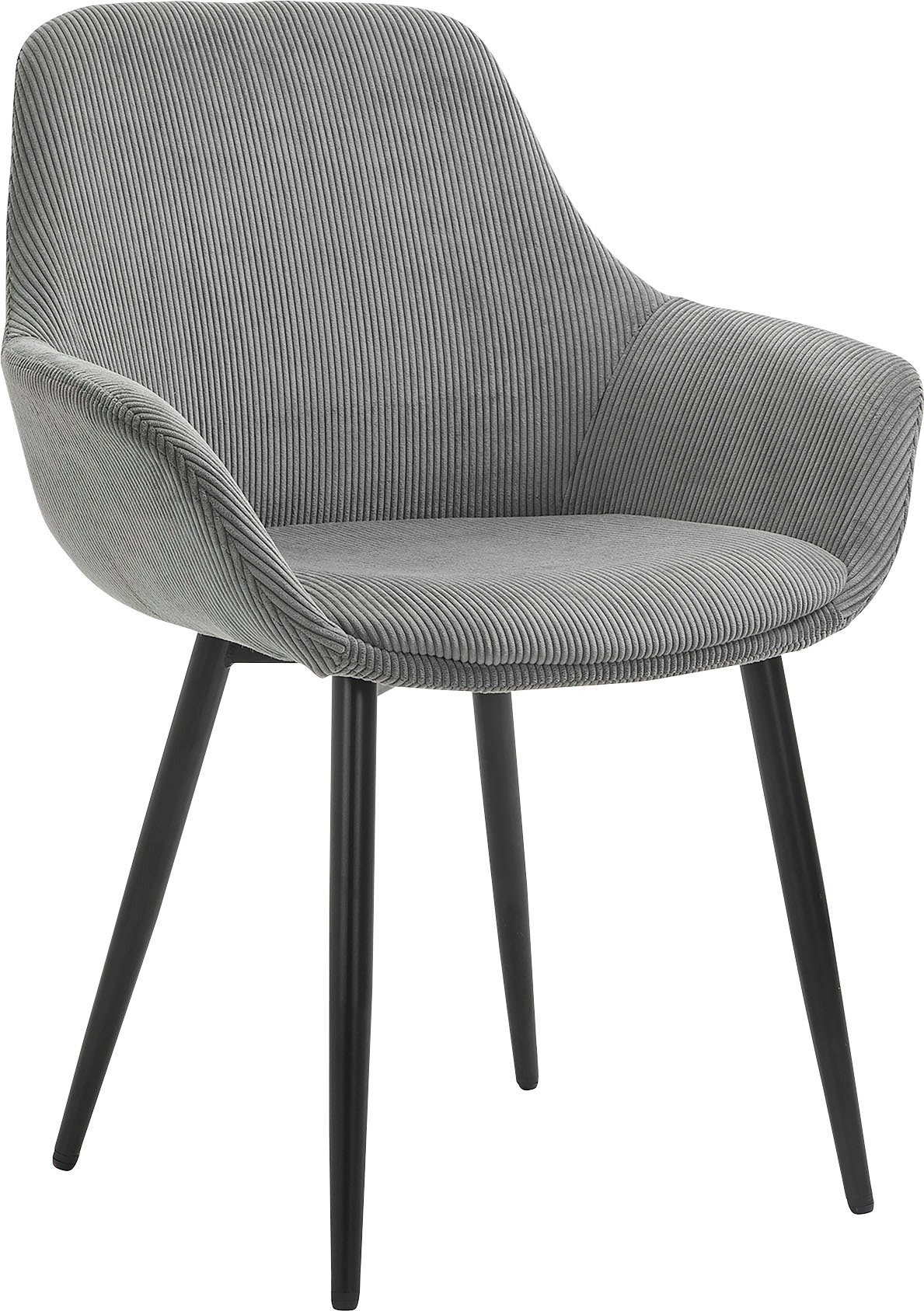 SalesFever Stoel met armleuningen Bekleding in corduroy-look (set, 2 stuks)