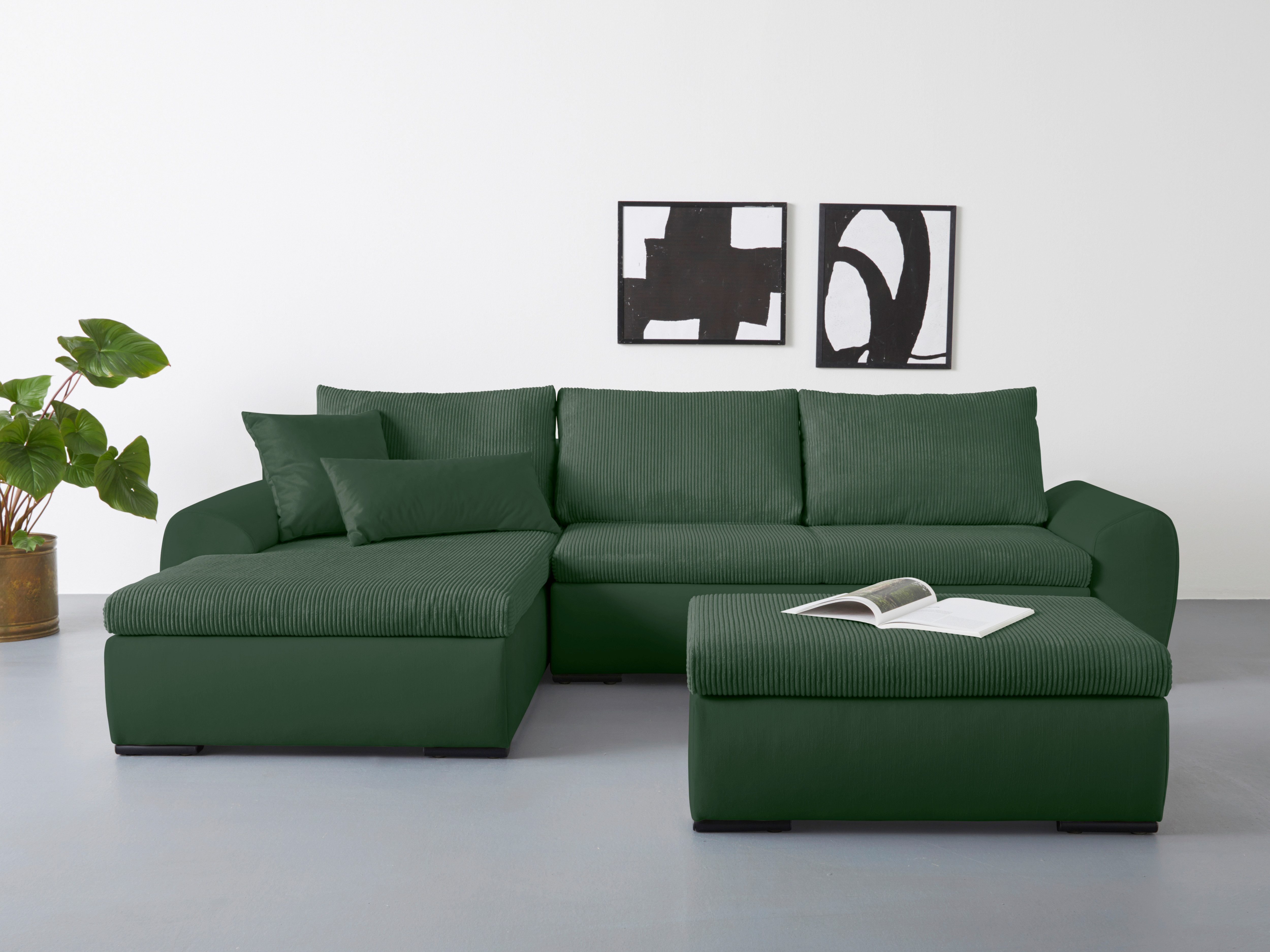 Home affaire Hocker Win met zwarte metalen poten, vrij plaatsbaar