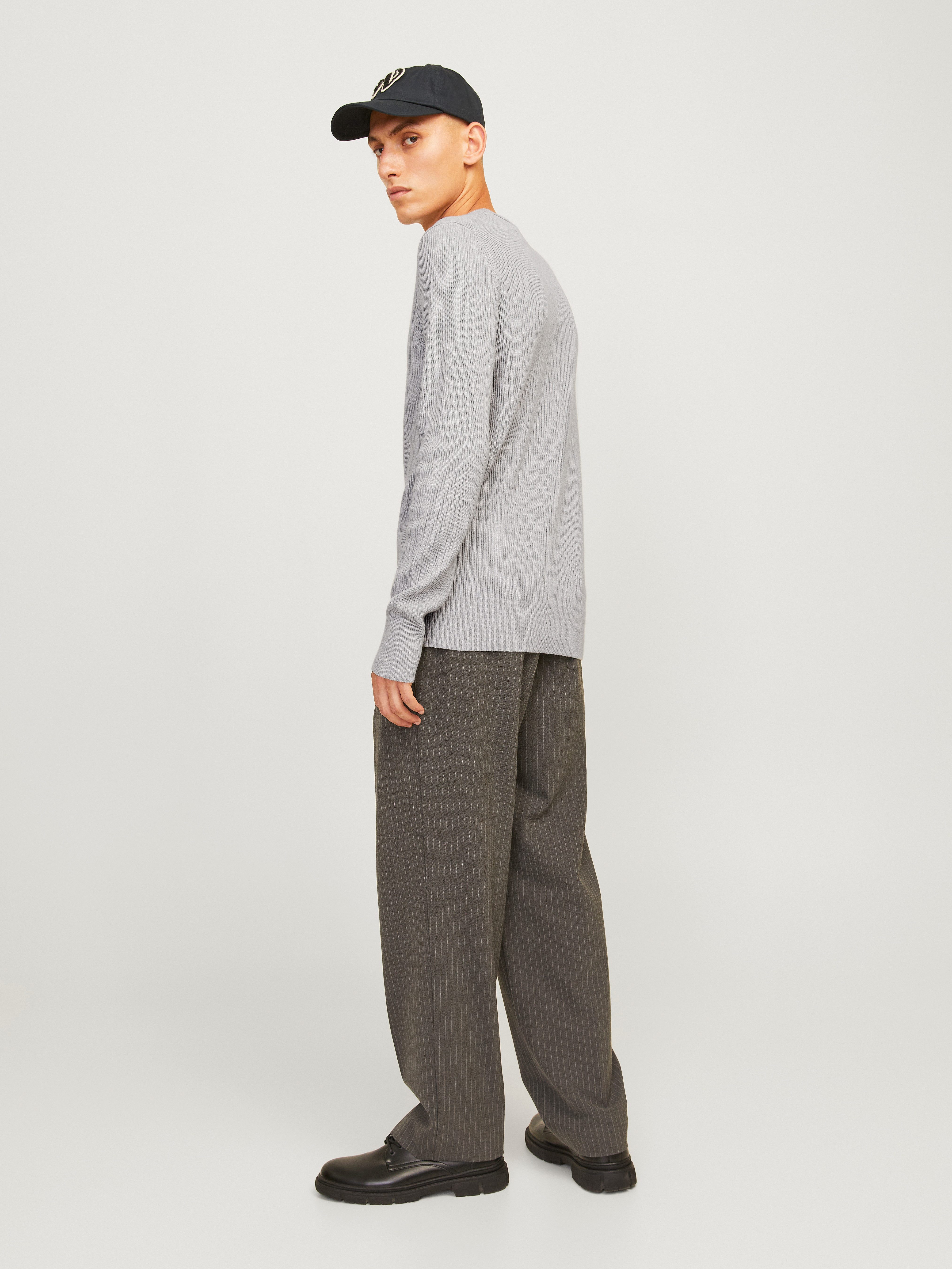 Jack & Jones Trui met ronde hals JJEPERFECT – Trui met onderhoudsvriendelijke kwaliteit structure fit