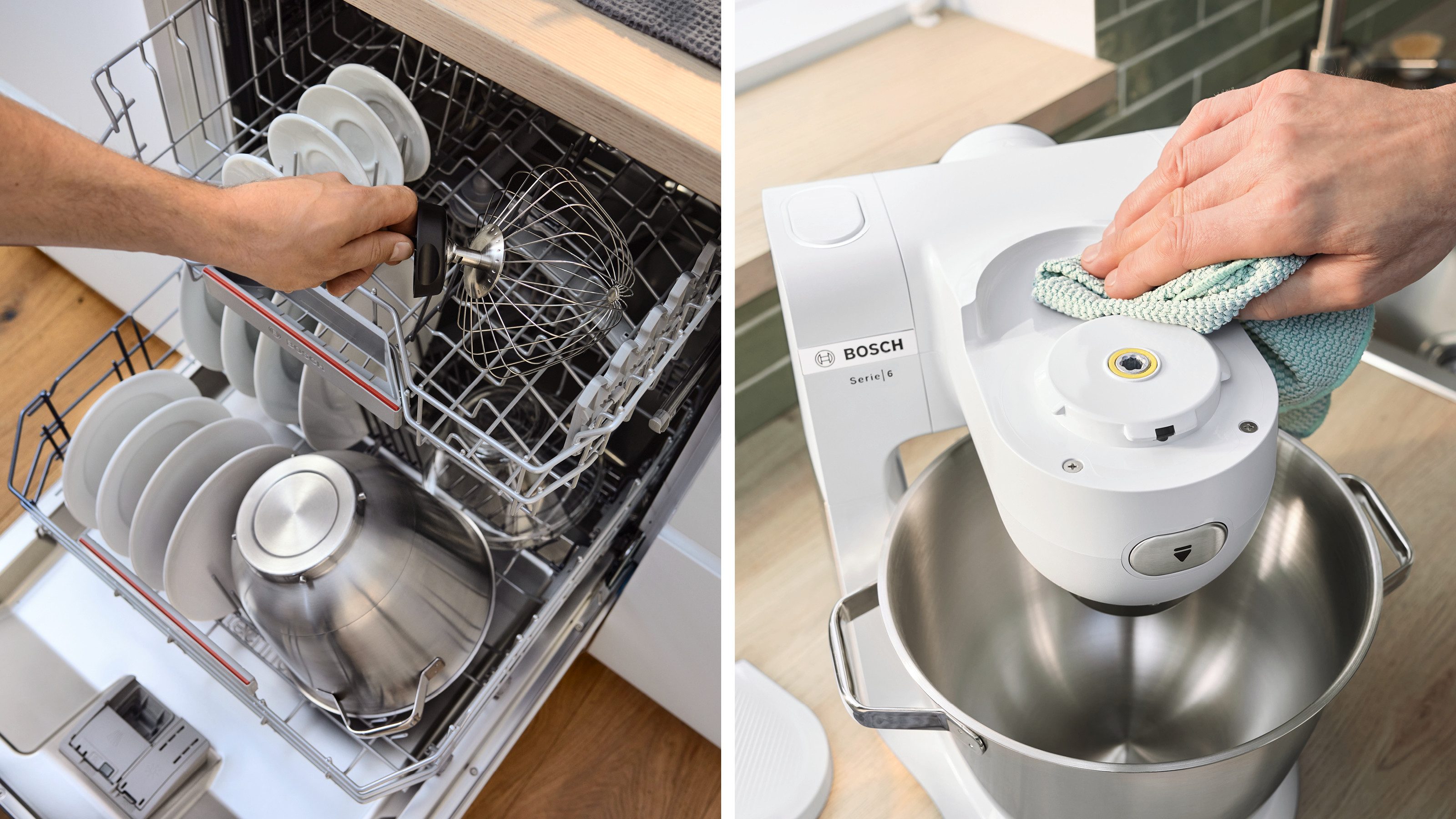 BOSCH Keukenmachine Serie 6 MUMS6EW24D, doorloopsnijder, roestvrijstalen kom, wit 7 standen, 4 schijven, citruspers, kneedhaak/meng-/siliconen garde