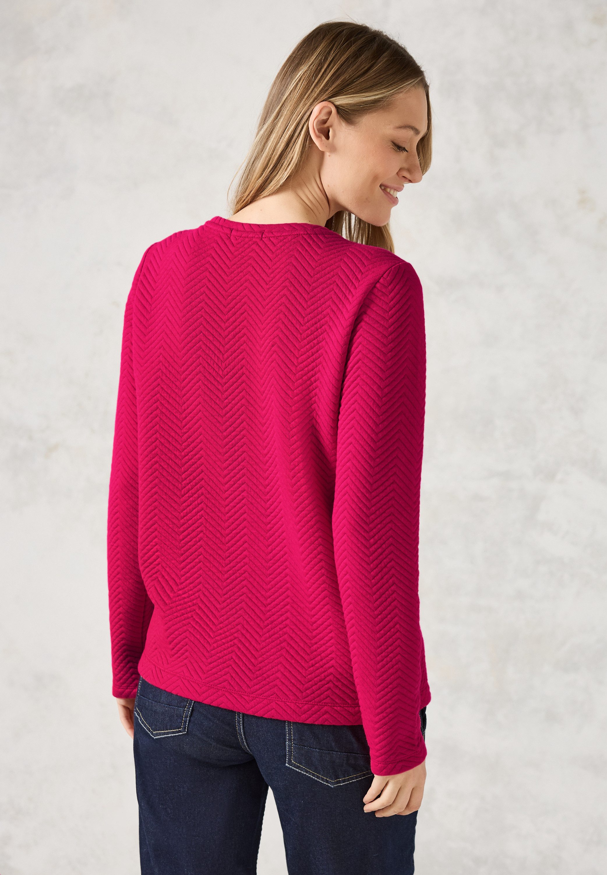Cecil Shirt met ronde hals met structuurmotief