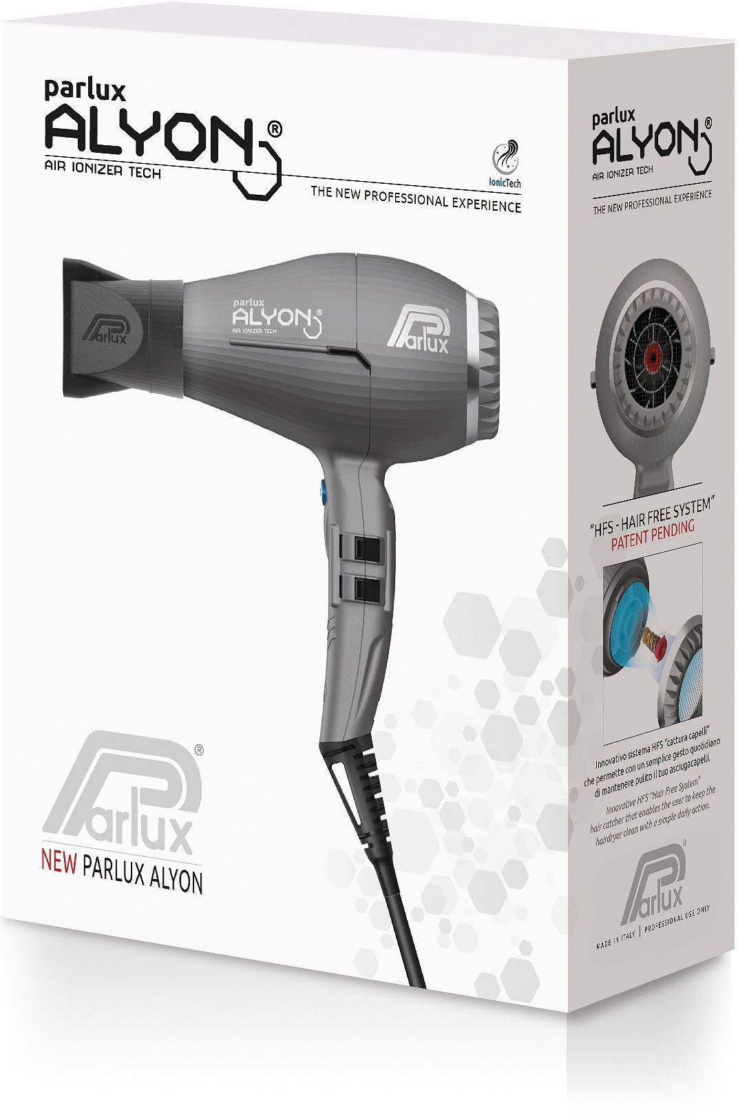 Parlux Haardroger Parlux Alyon Ionic Gepatenteerd reinigingssysteem HFS (Hair Free System)