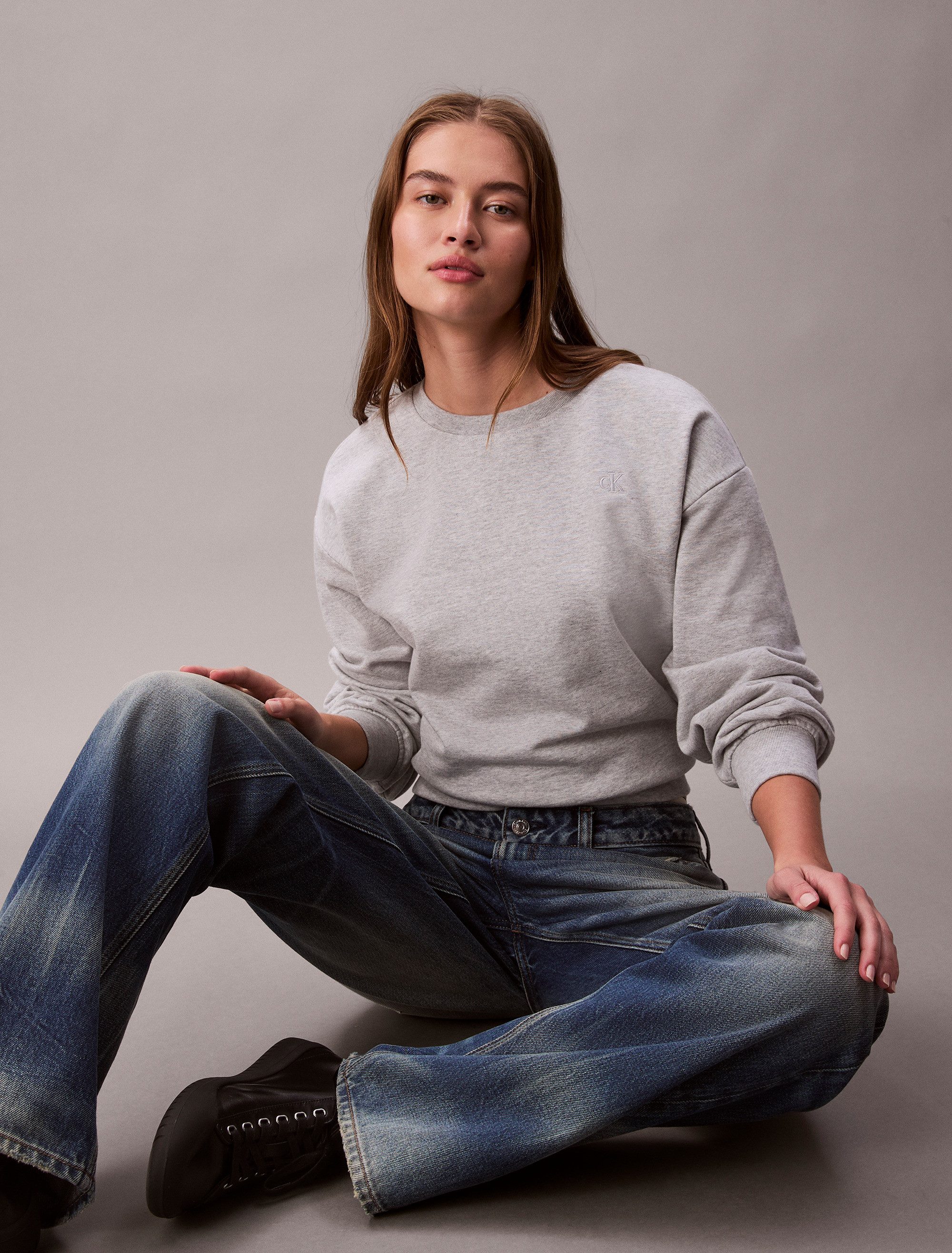 Calvin Klein Sweatshirt LS ARCHIVE LOGO FRENCH TERRY RLX