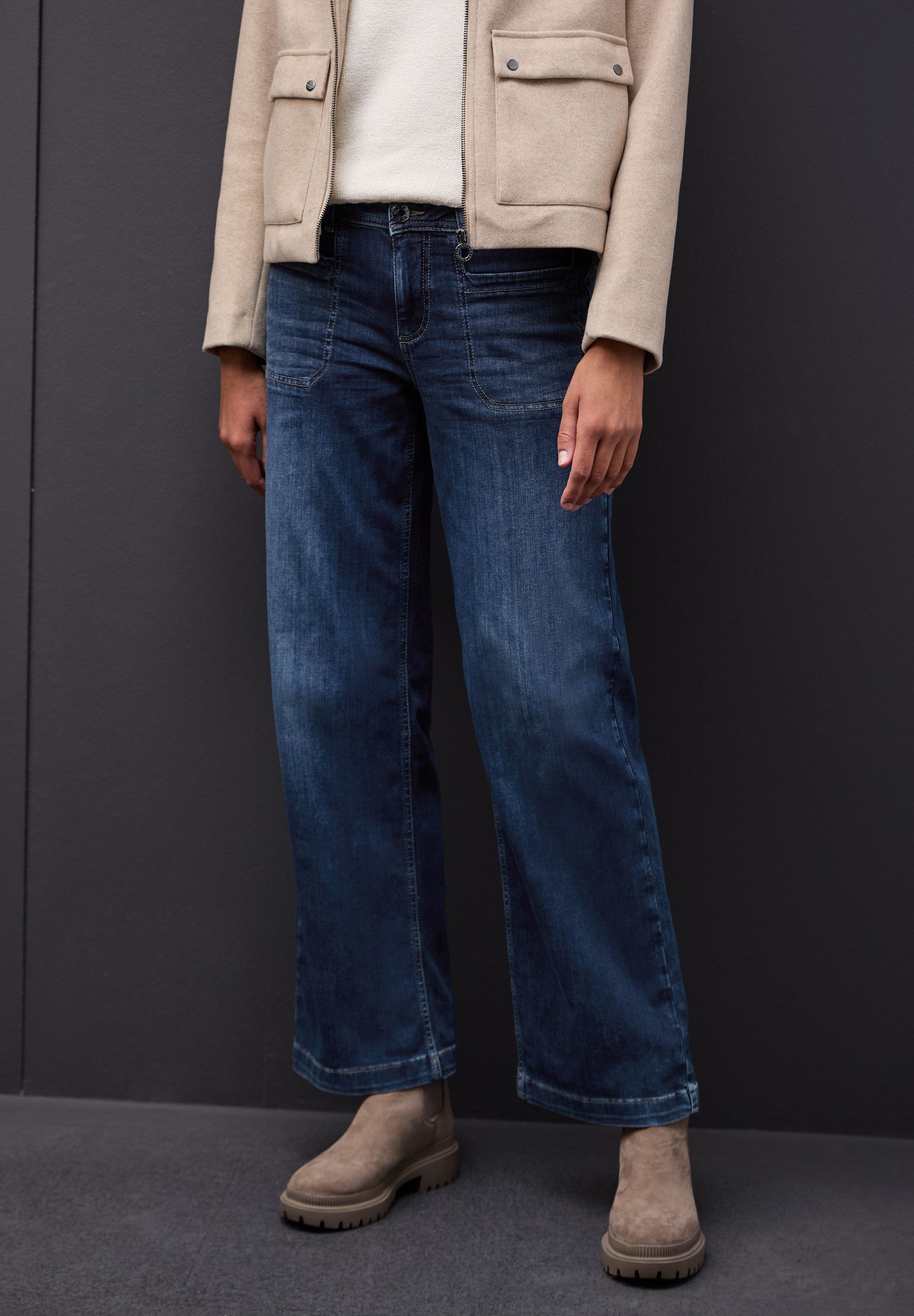 STREET ONE Wijde jeans