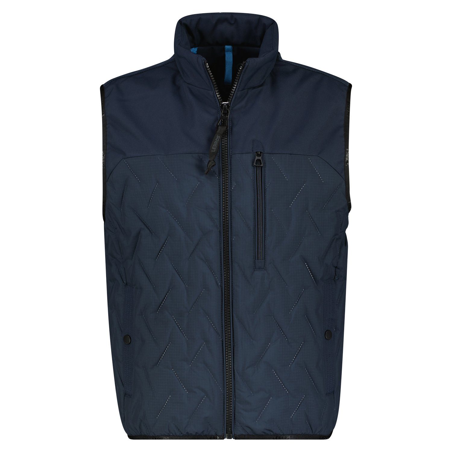 Lerros Bodywarmer met ritszak op de borst heren bodywarmers maat S blauw