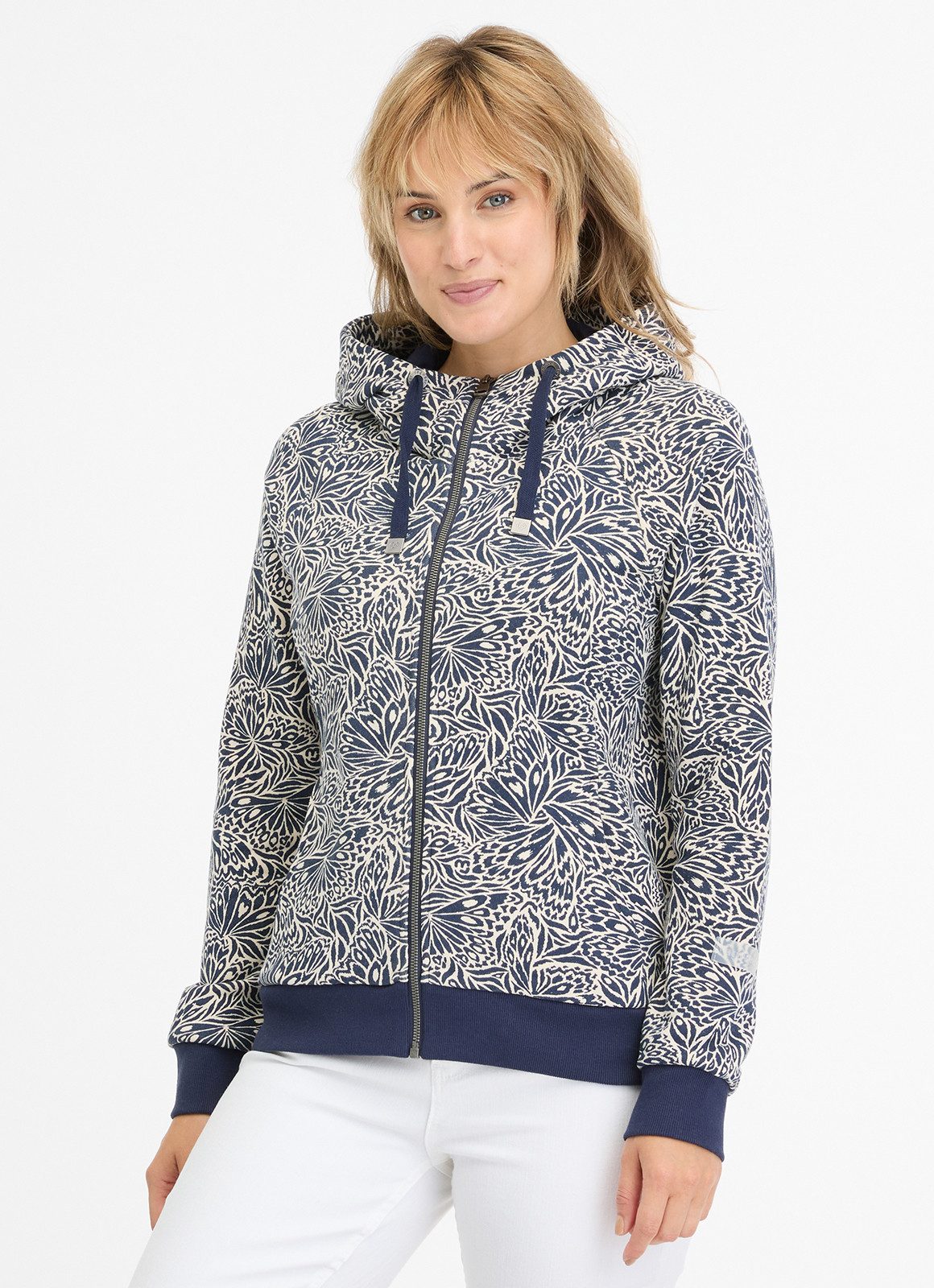 Ragwear Sweatvest FLLAWIA PRINT dames sweatvesten maat M (38) blauw