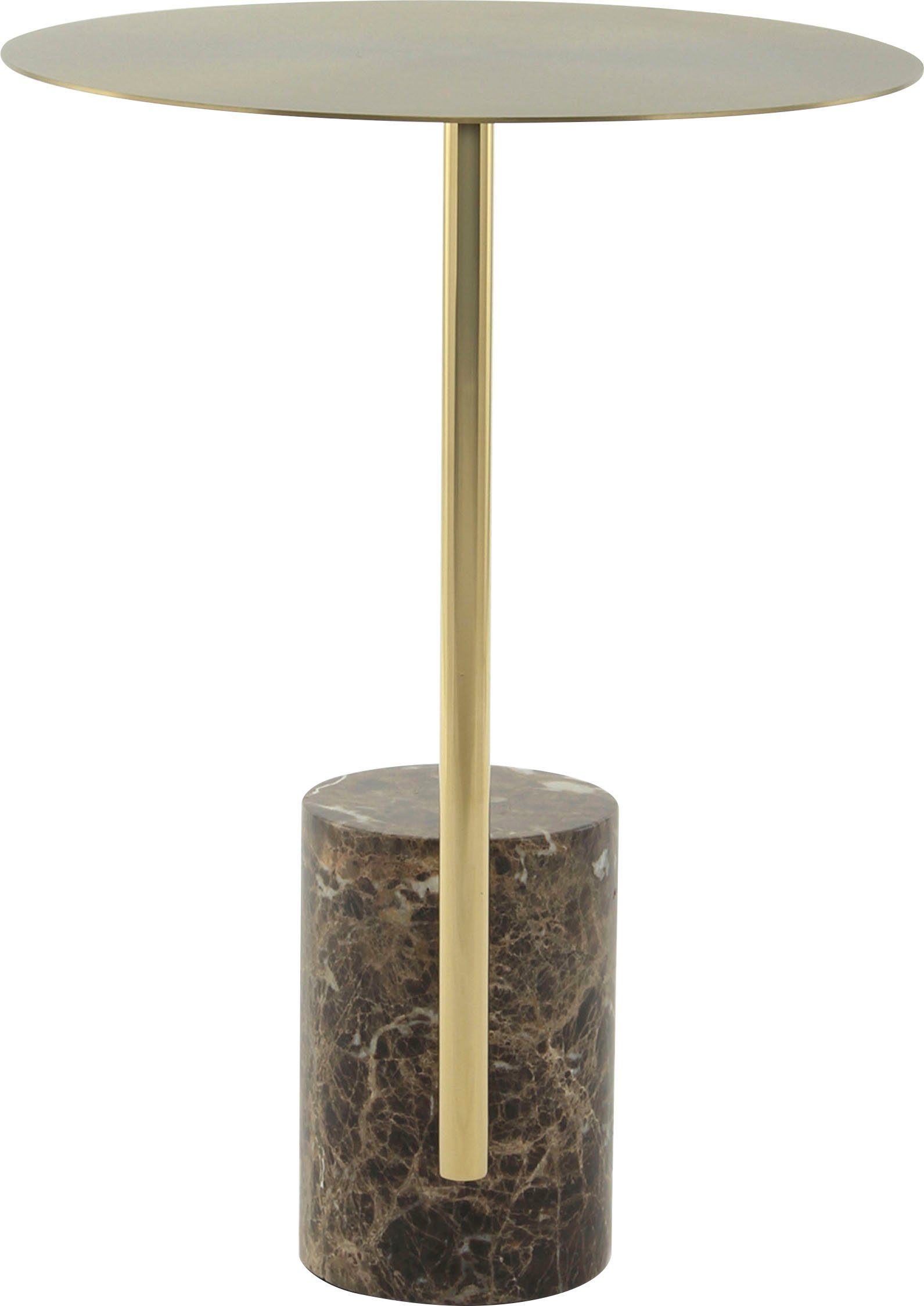 Kayoom Bijzettafel Rocio, opvallend design, stabiele marmeren sokkel opvallend frame, stabiele marmeren voet, gemarmerde glazen plaat (1 stuk)