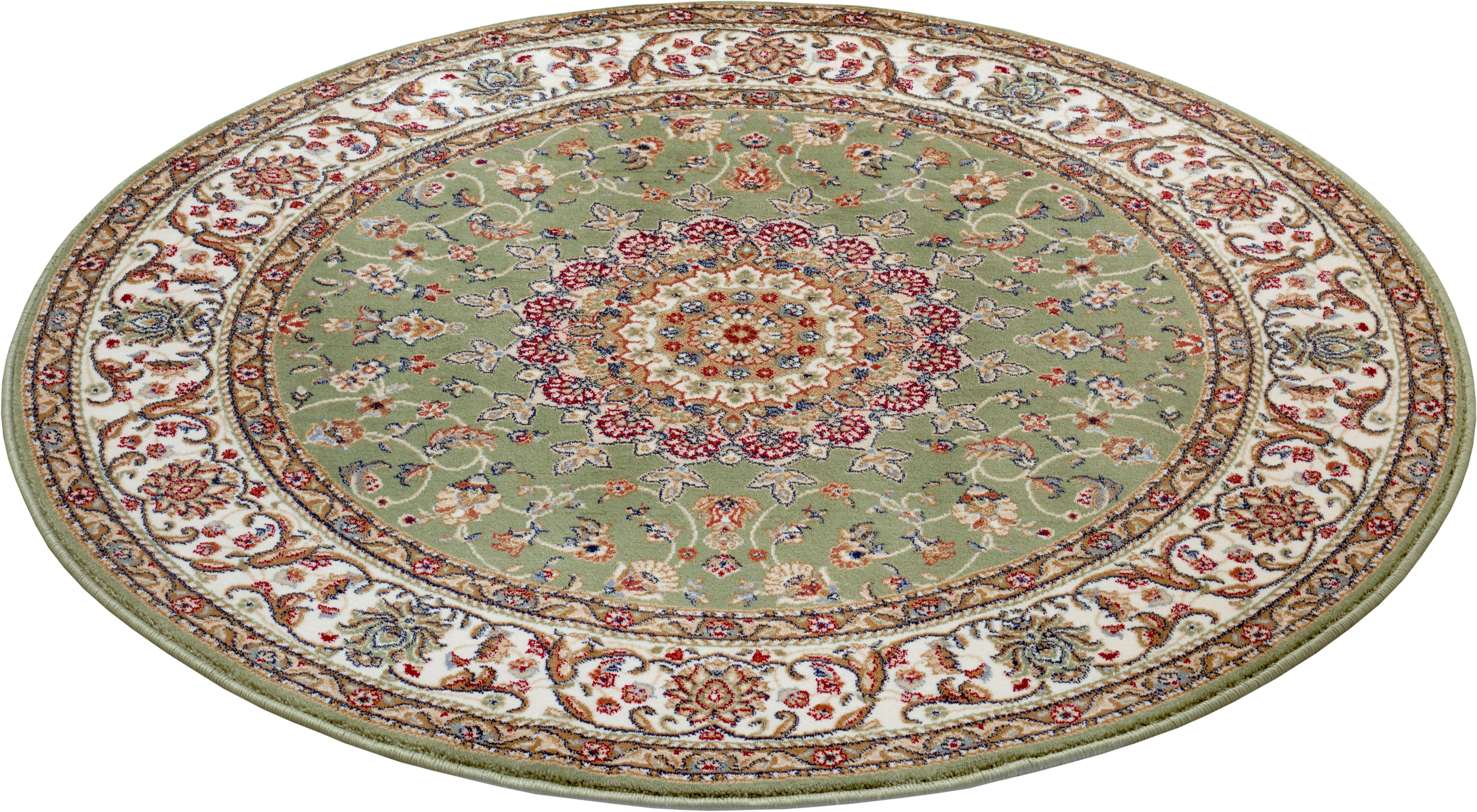 Rond perzisch tapijt - Zuhr groen 160 cm rond