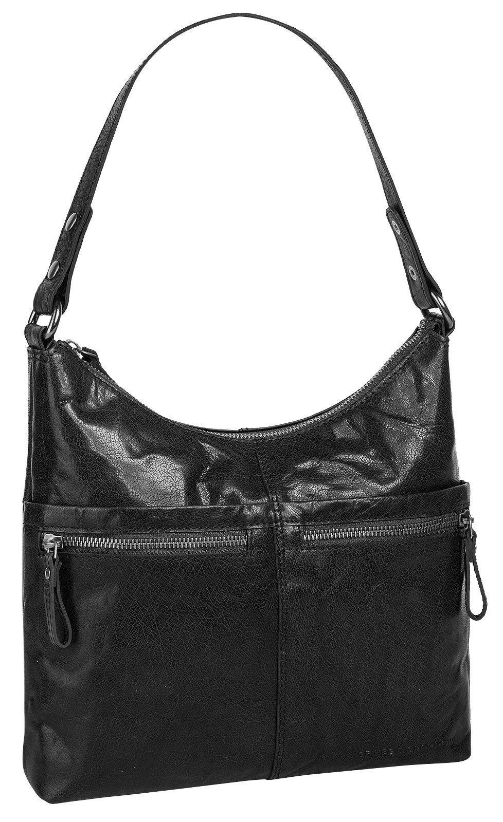 Spikes & Sparrow Schoudertas echt leder