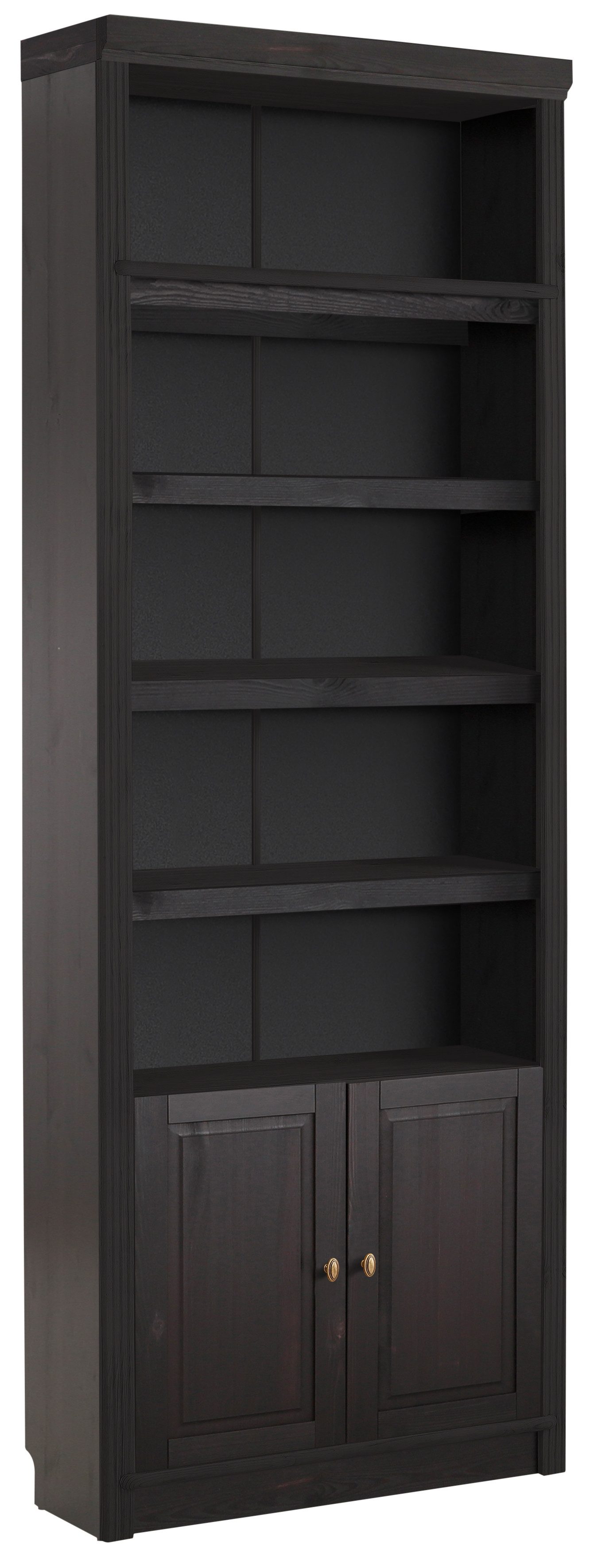 Home affaire Boekenkast Soeren van massief grenen, hoogte 220 cm, met 2 houten deuren, veel bergruimte