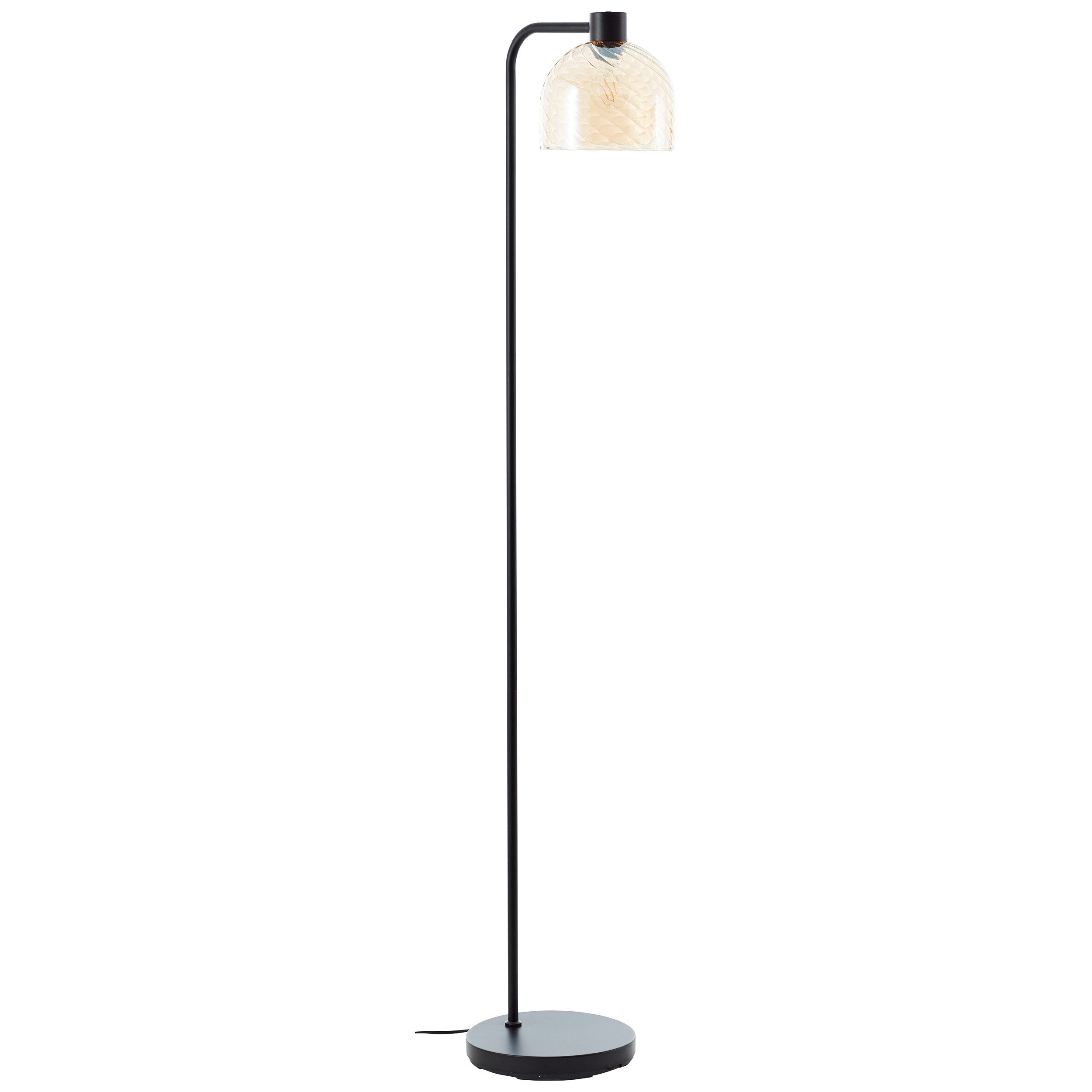Brilliant Leuchten Staande lamp Casto 153 x 25 x 33 cm, e27, glas/metaal, amberkleurig/zwart