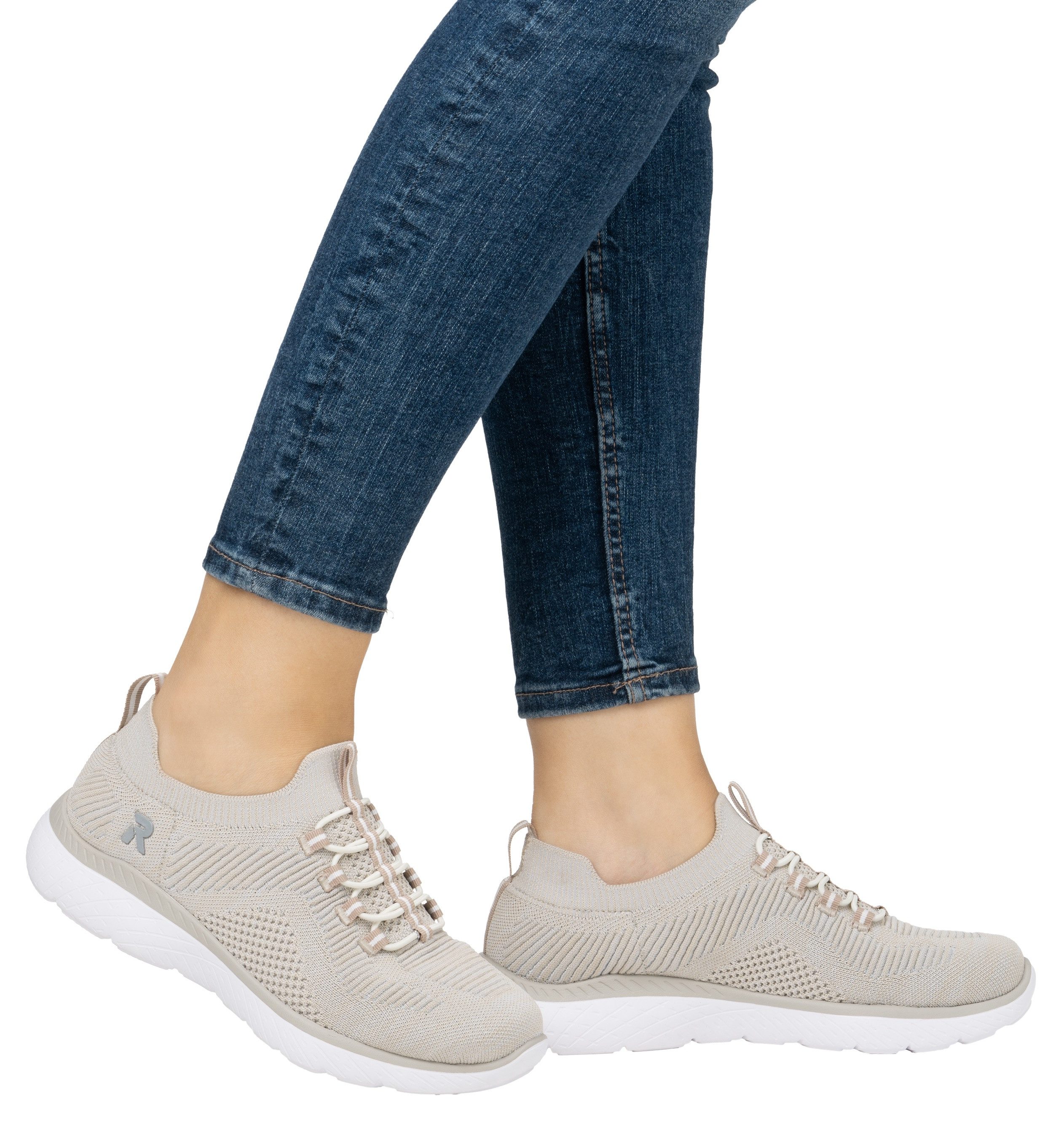 RIEKER Sport Slip-on sneakers , slipper, vrijetijdsschoen, instapschoen met elastische instap
