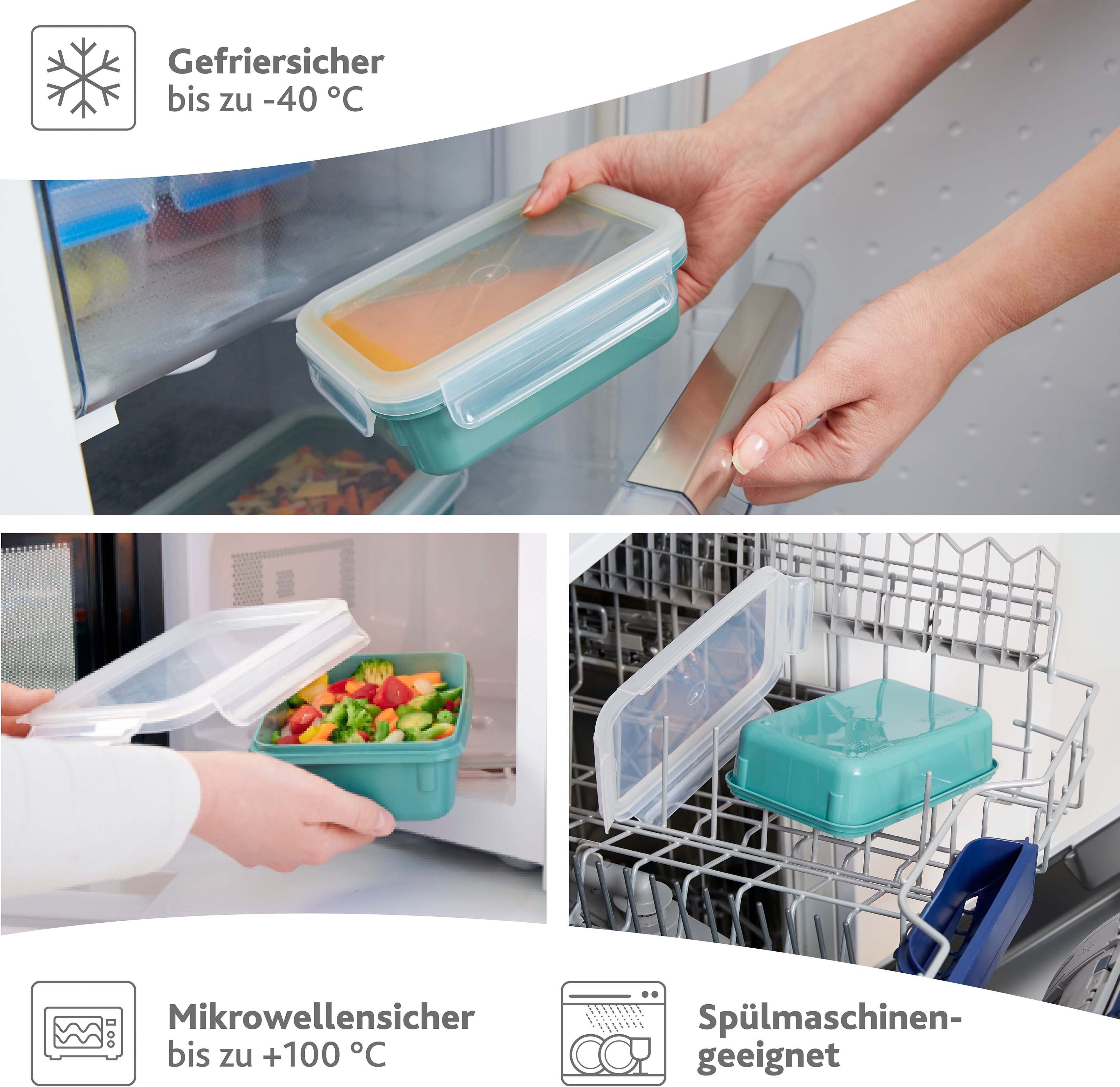 Emsa Vershoudtrommel Clip & Close Color Edition 0,2/0,55/0,8/2,2l, kunststof, lekvrij, hygiënisch, innovatief (set, 4-delig)