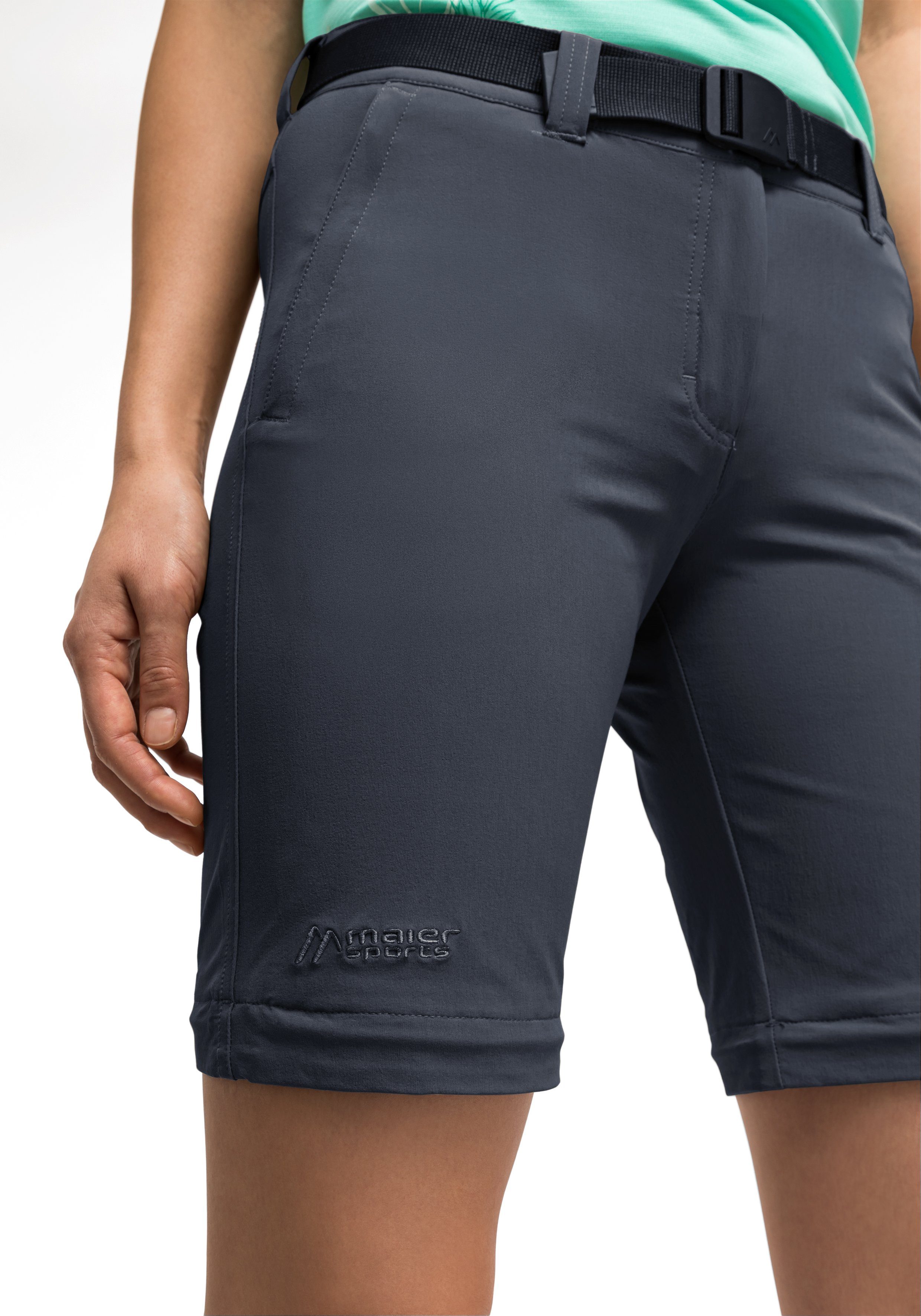 Maier Sports Functionele broek Nata 2 Dames wandelbroek, afritsbare outdoorbroek, 3 zakken, regular fit