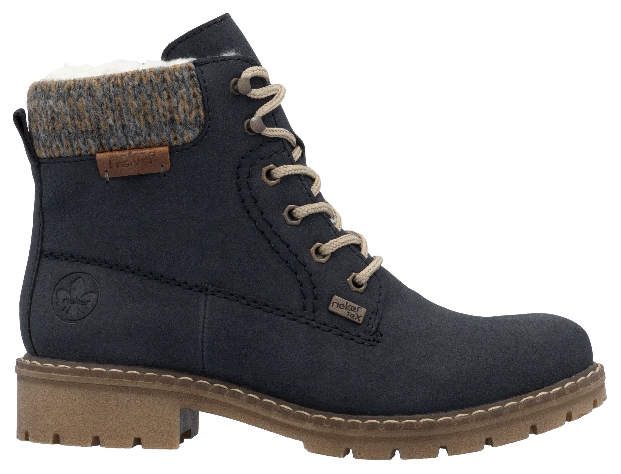 Rieker Winterlaarsjes , veterschoenen, enkellaars met waterafstotende riekertex-membraan