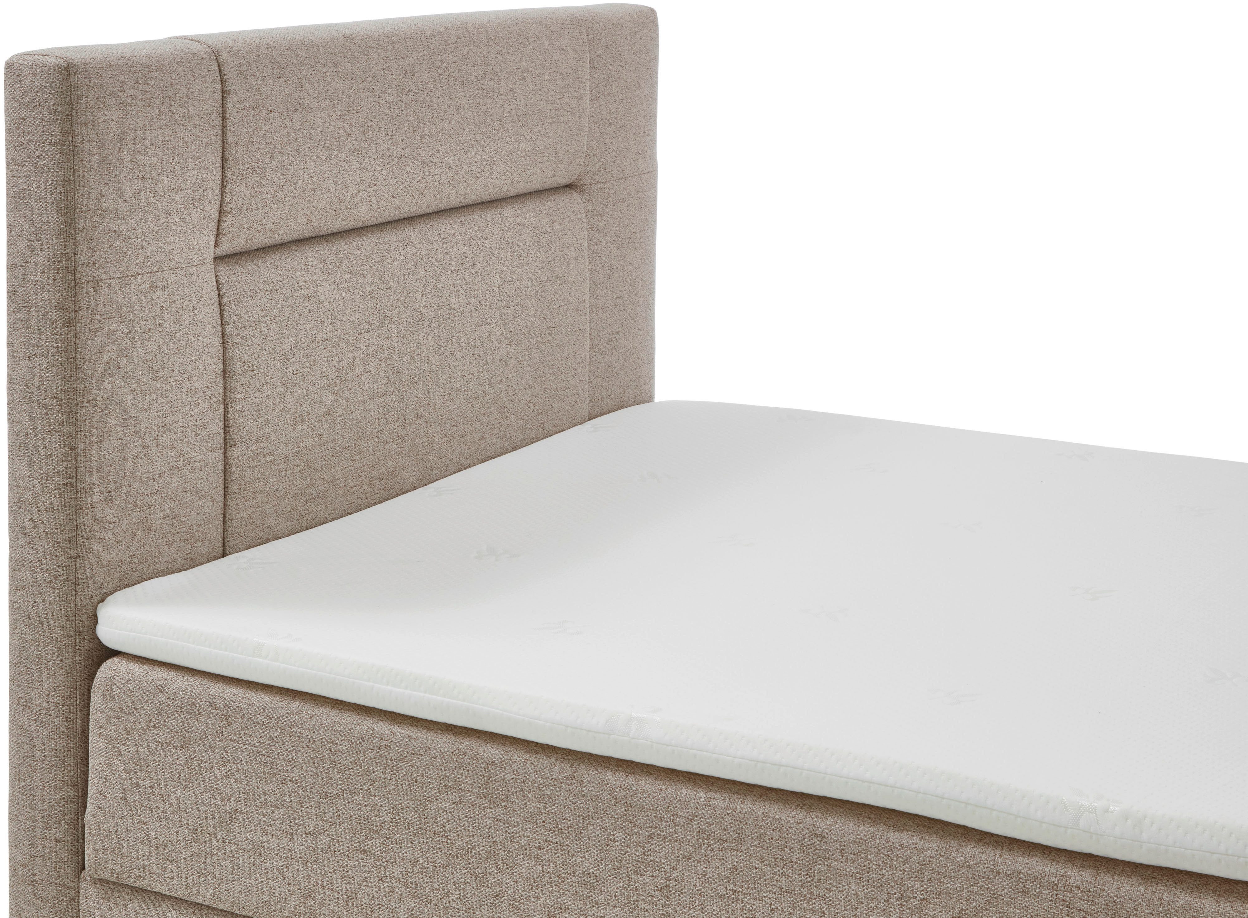 INOSIGN Boxspring Escalon II, met opbergruimte, inclusief topper, met houten poten