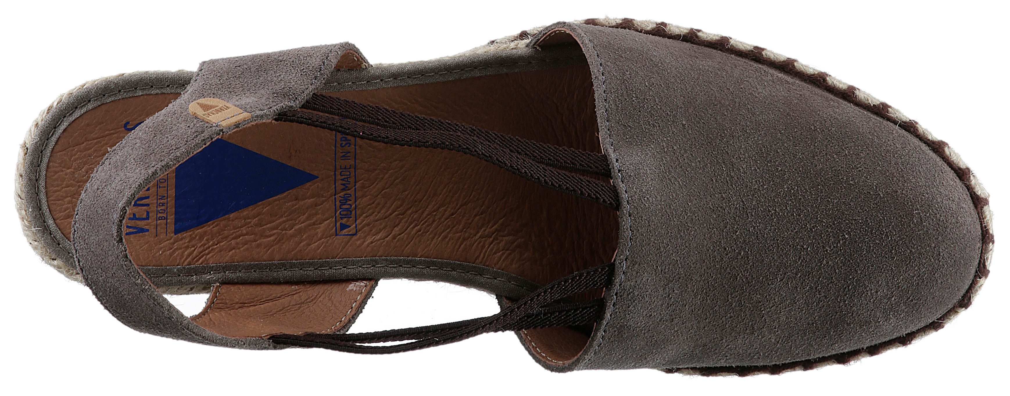 VERBENAS Sandaaltjes Maika Serraje zomerschoen, sandaal, sleehak, met jute bekleding