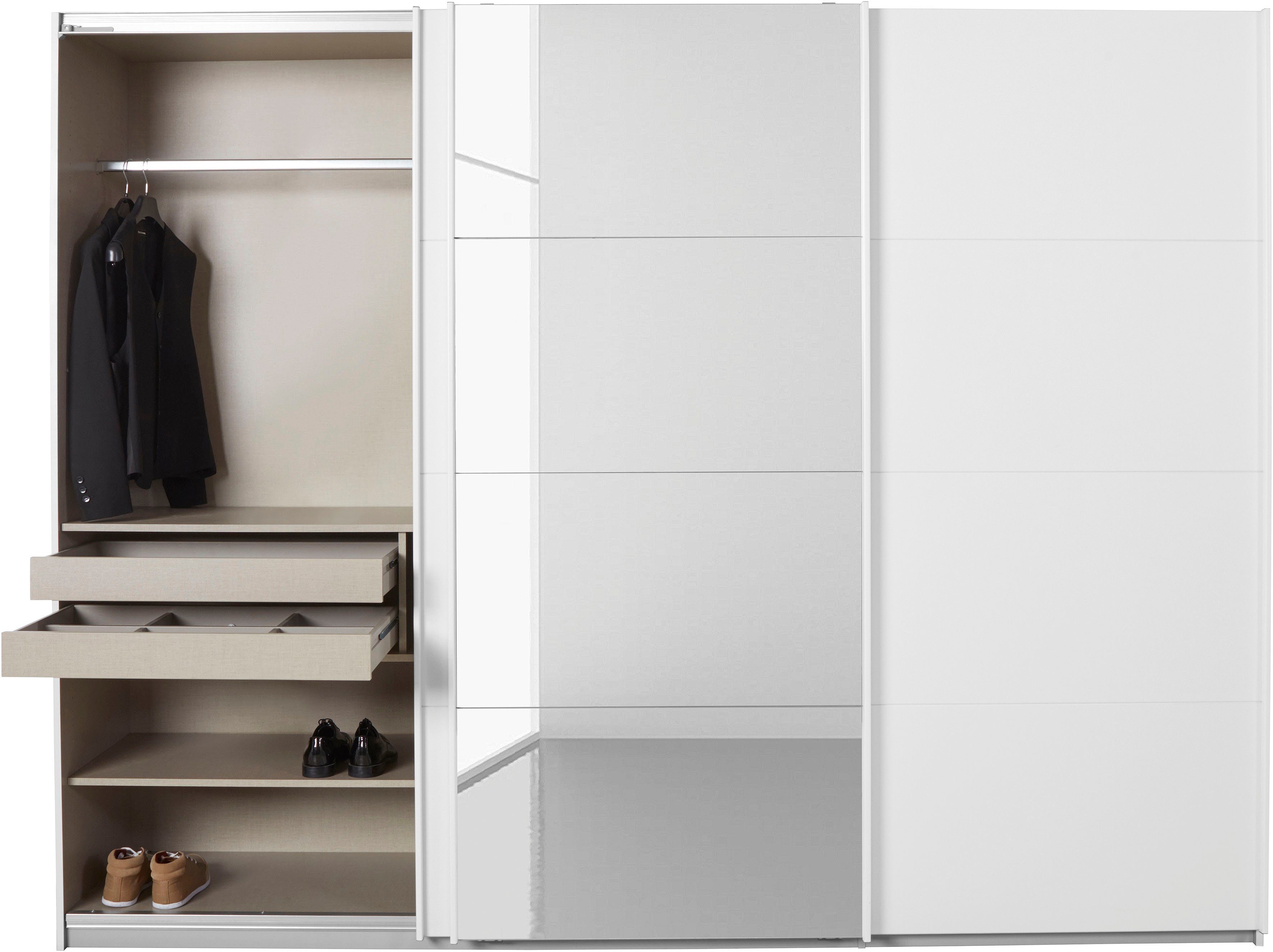rauch Zweefdeurkast Kledingkast kast garderobe linnenkast BESTSELLER KEPAN inclusief lade-inzet en extra legplanken made in germany