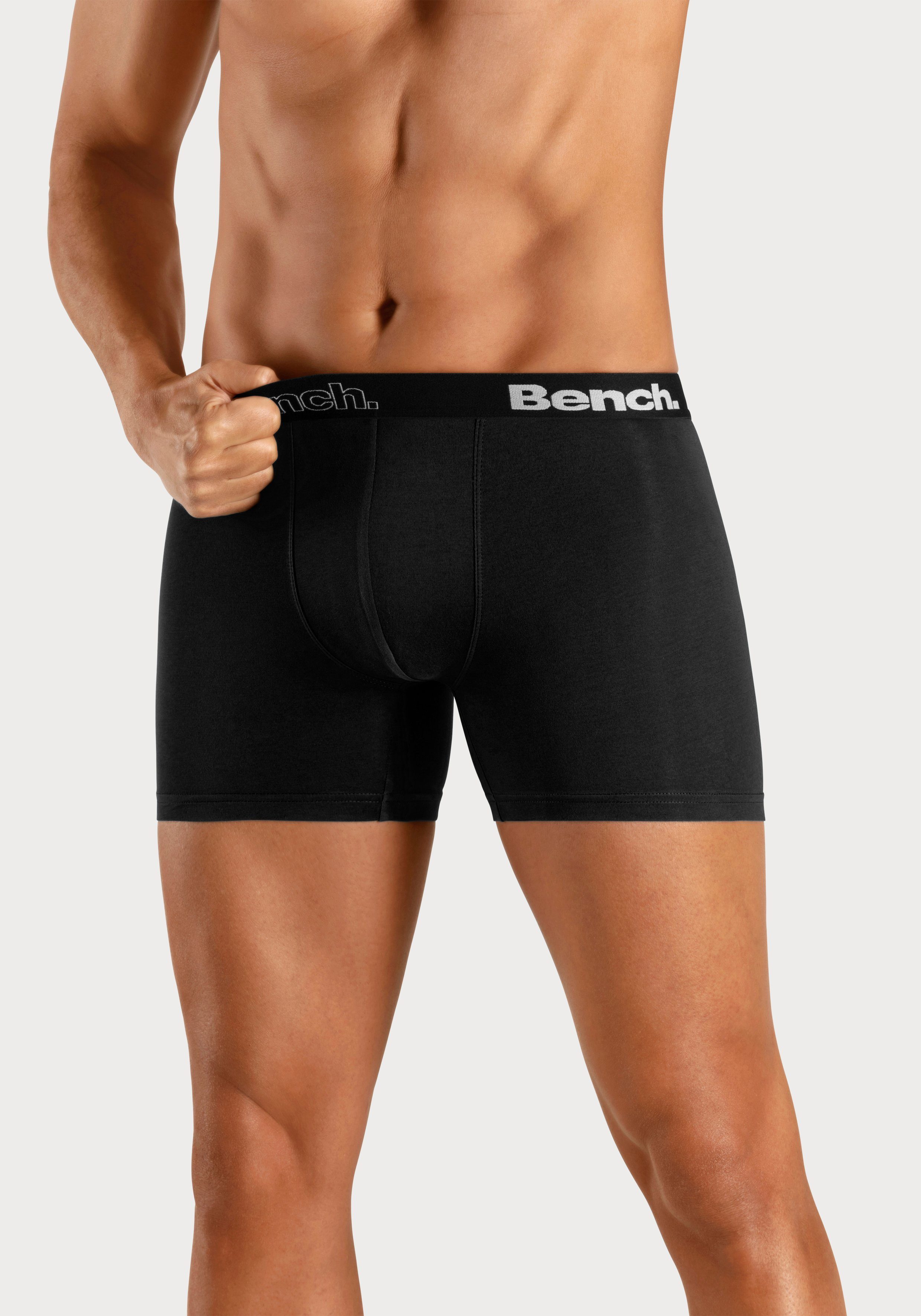 Bench. Lange boxershort Boxershorts voor heren met logo-opschrift in de band (set, 4 stuks)