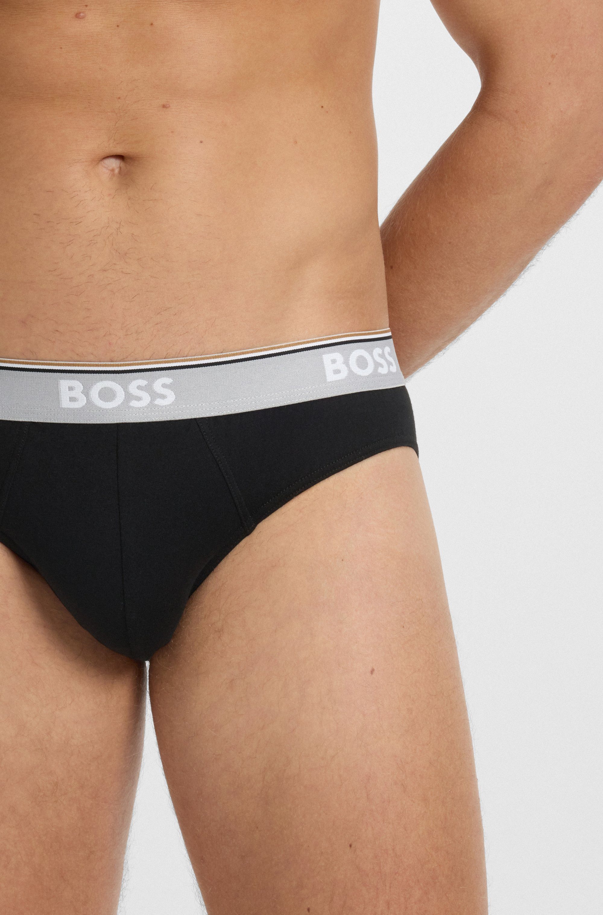 BOSS Slip Brief 3P Power met boss-opdruk (set, 3 stuks)