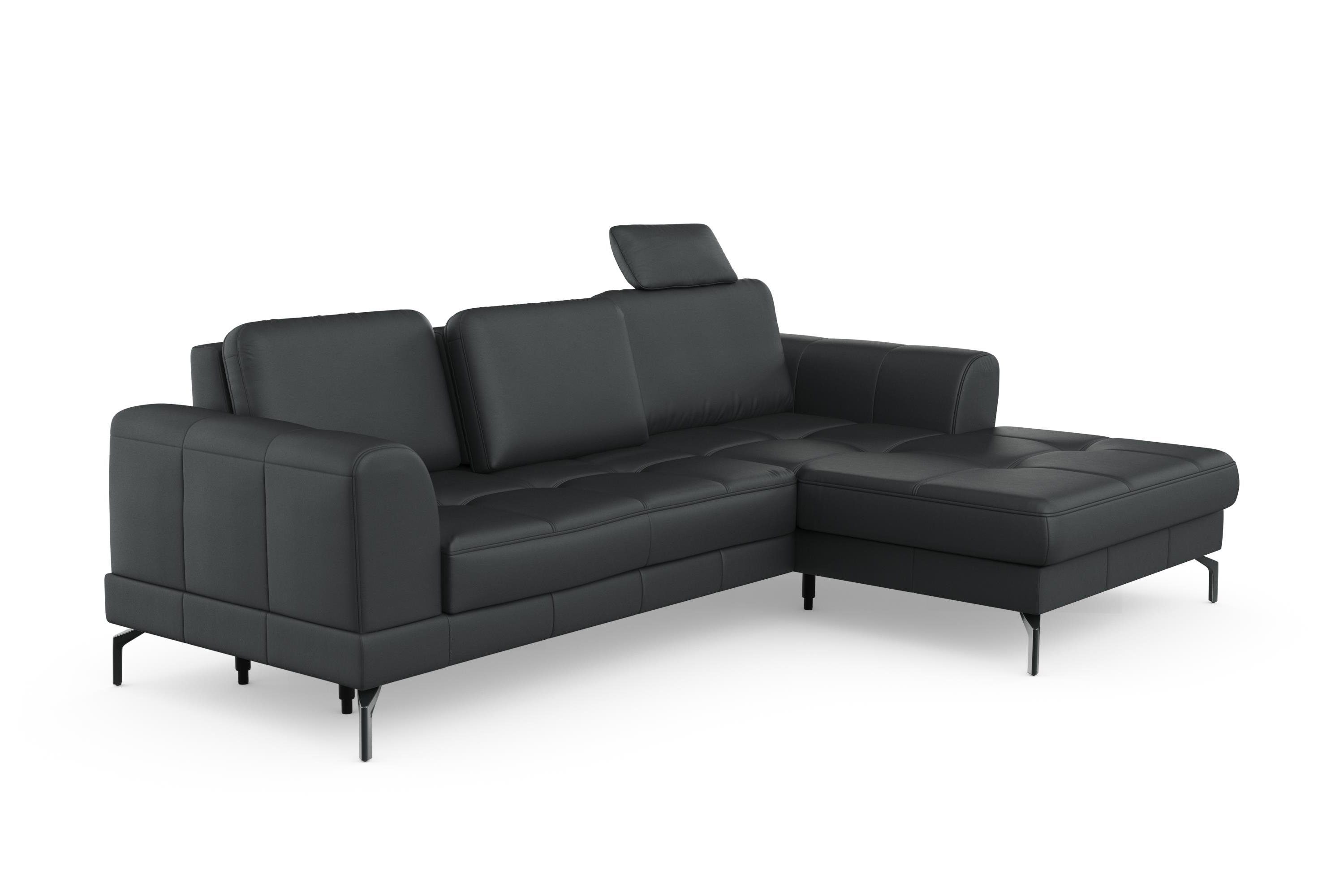 sit&more Hoekbank Bendigo L-vorm inclusief zitdiepteverstelling, bodemvrijheid 15 cm, 2 pootkleuren