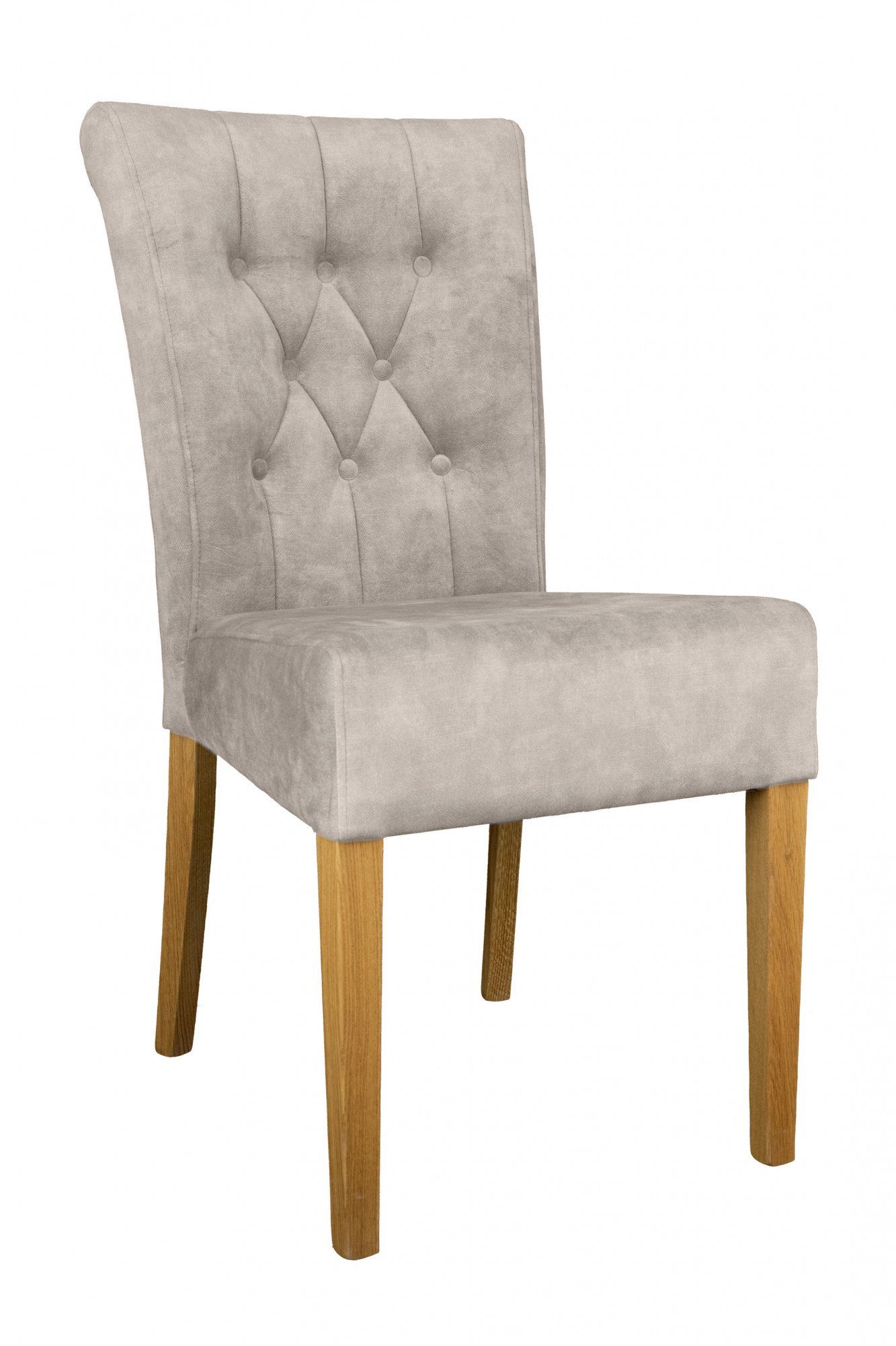Home affaire Stoel met 4 poten Ravenna Eetkamerstoel met capitonnage (set, 2 stuks)