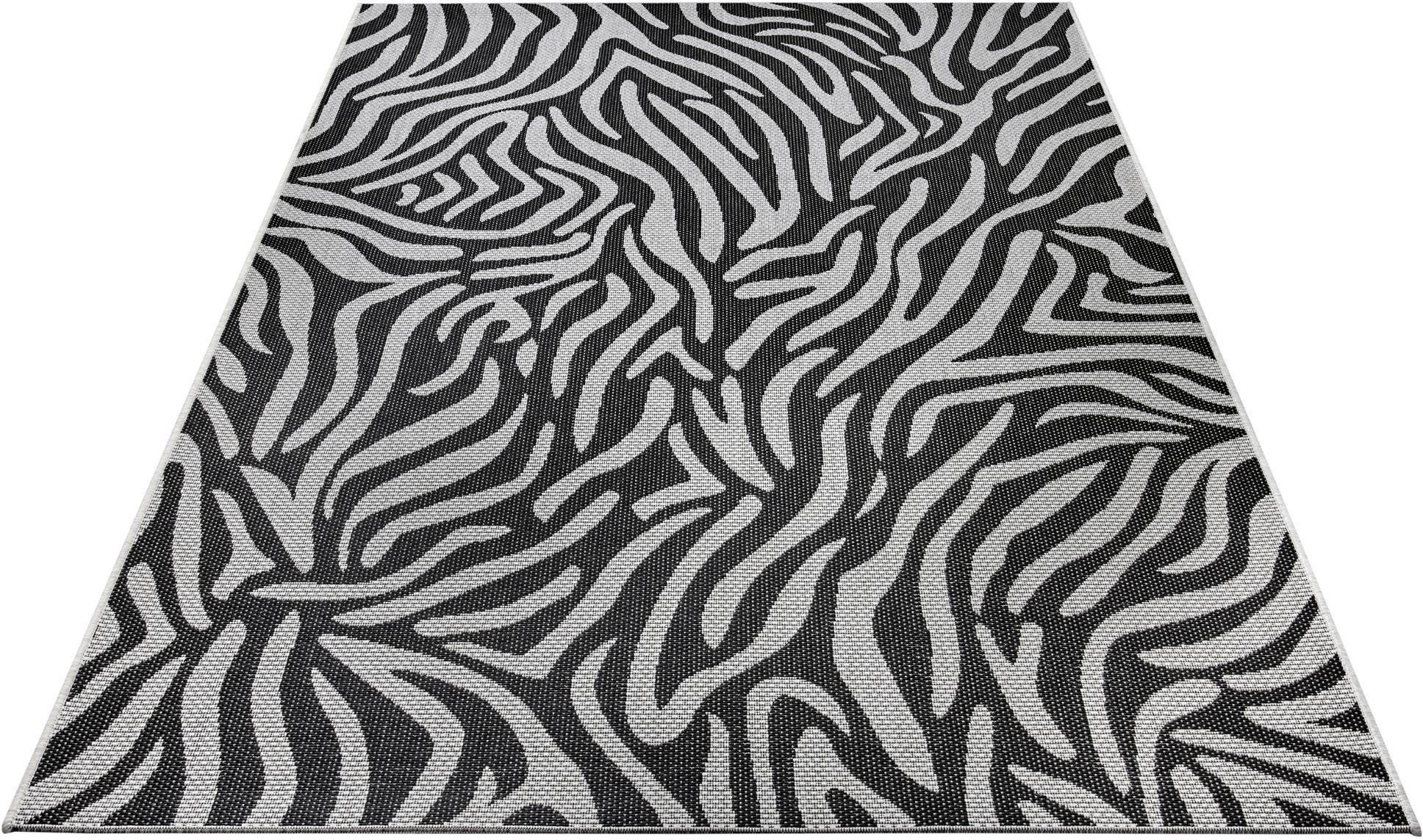 Buitenkleed zebra - Cebra zwart/crème 70x140 cm