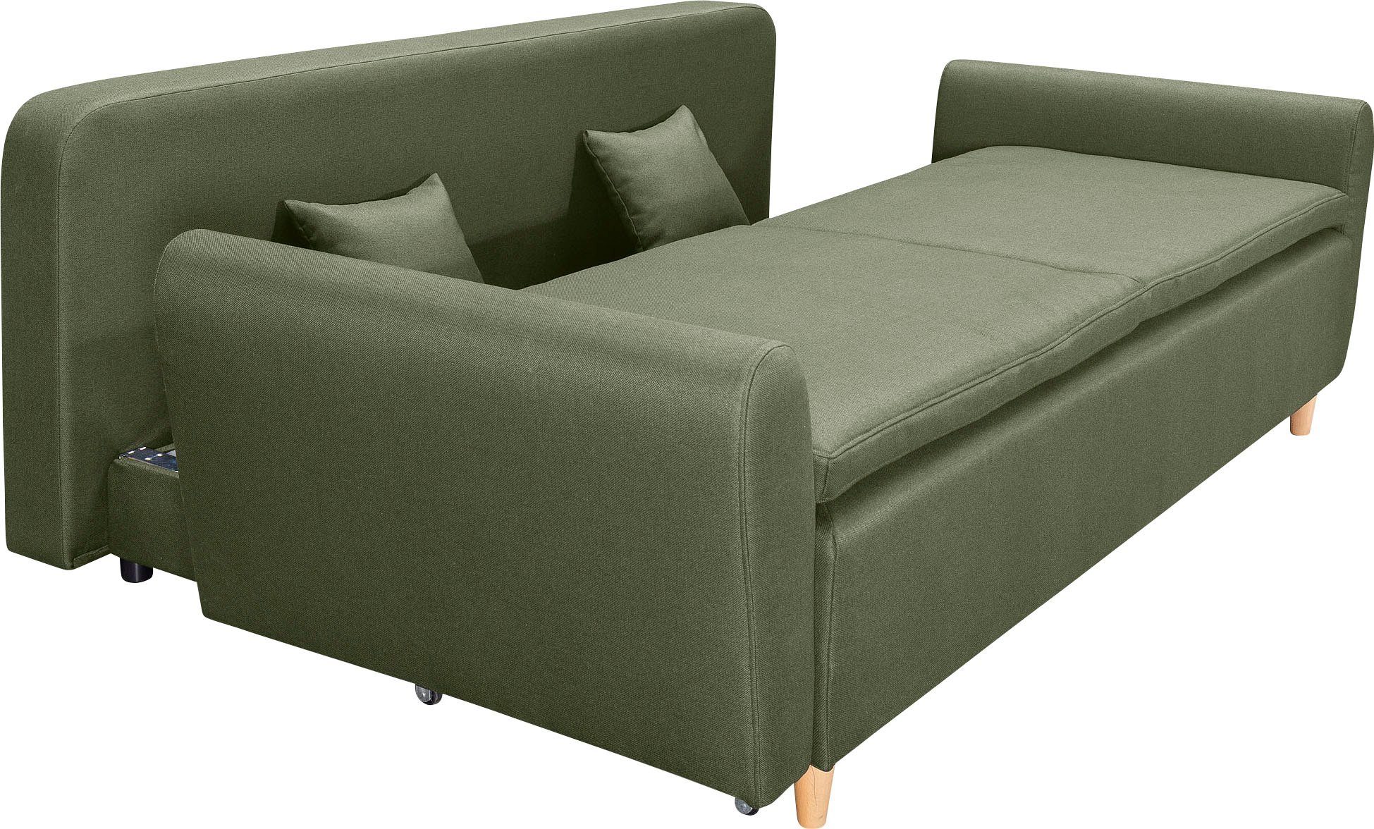 INOSIGN Slaapbank Anika met boxspringopbouw, slaapfunctie & bedkist, bank met bedfunctie