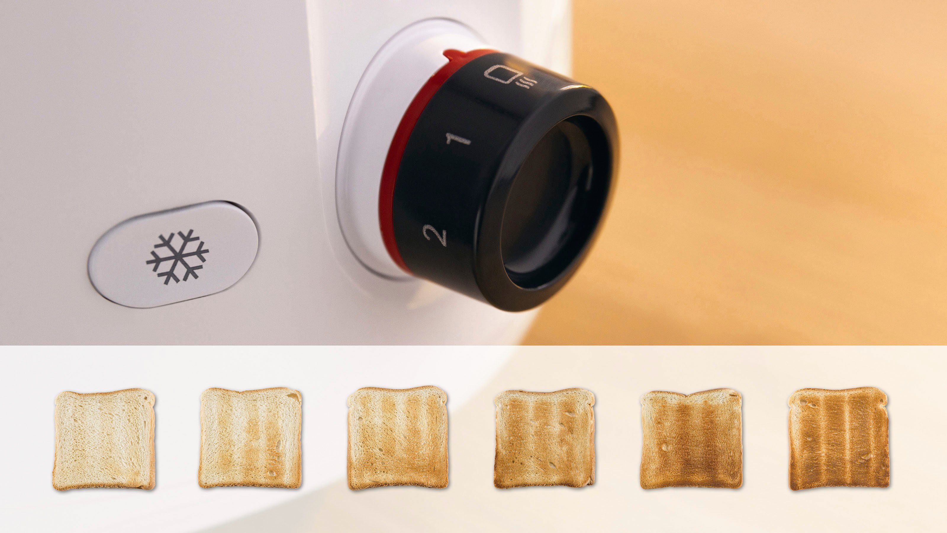 BOSCH Toaster MyMoment TAT2M121 geïntegreerde opzet voor broodjes, ontdooi-functie, brood centreren, auto off