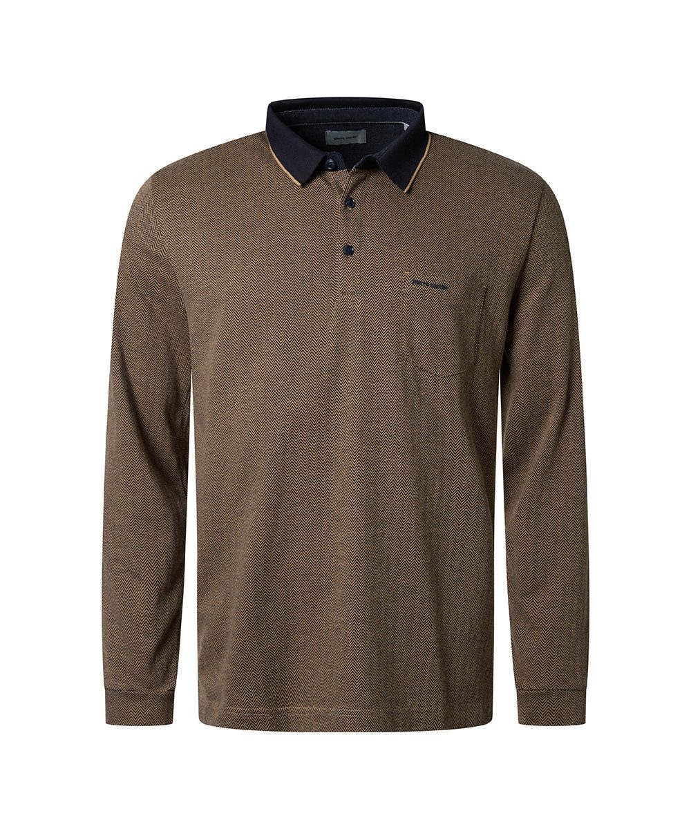 Pierre Cardin Poloshirt met lange mouwen