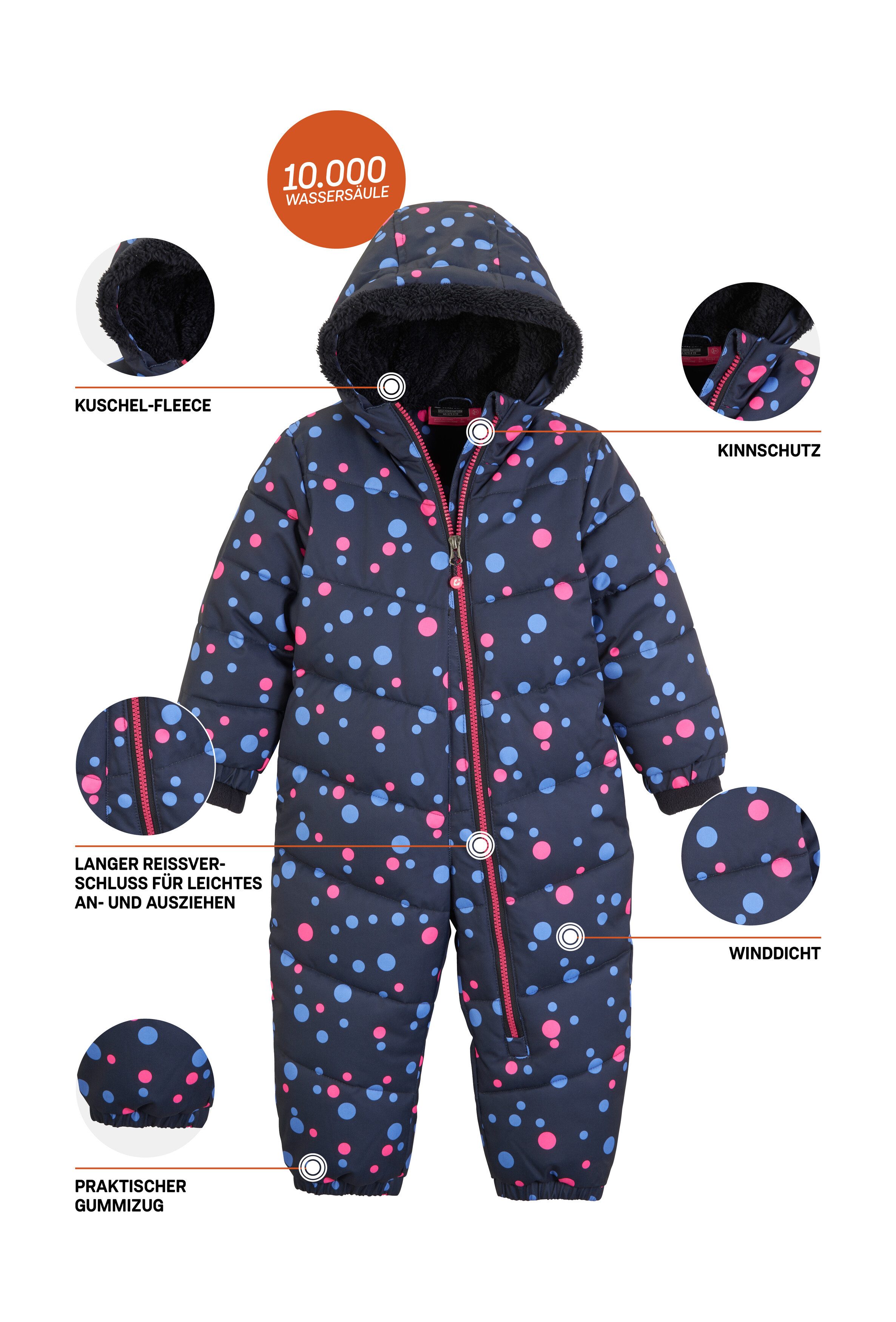 Killtec Ski-overall Karter Mini Sneeuwpak: waterafstotend, winddicht, warm, gemakkelijk aan te trekken