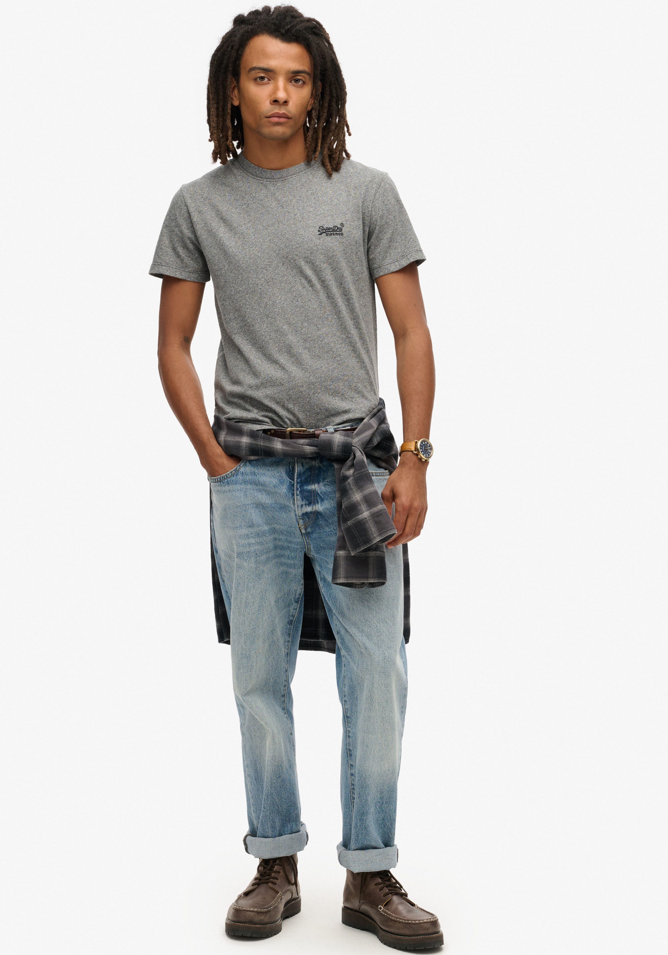 Superdry Shirt met ronde hals Organic Cotton Essential Logo T-Shirt
