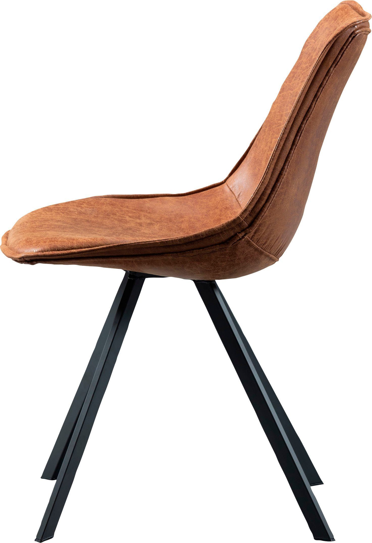 WOOOD Eetkamerstoel SVENS Waanvormig, breedte 50 cm (2 stuks)