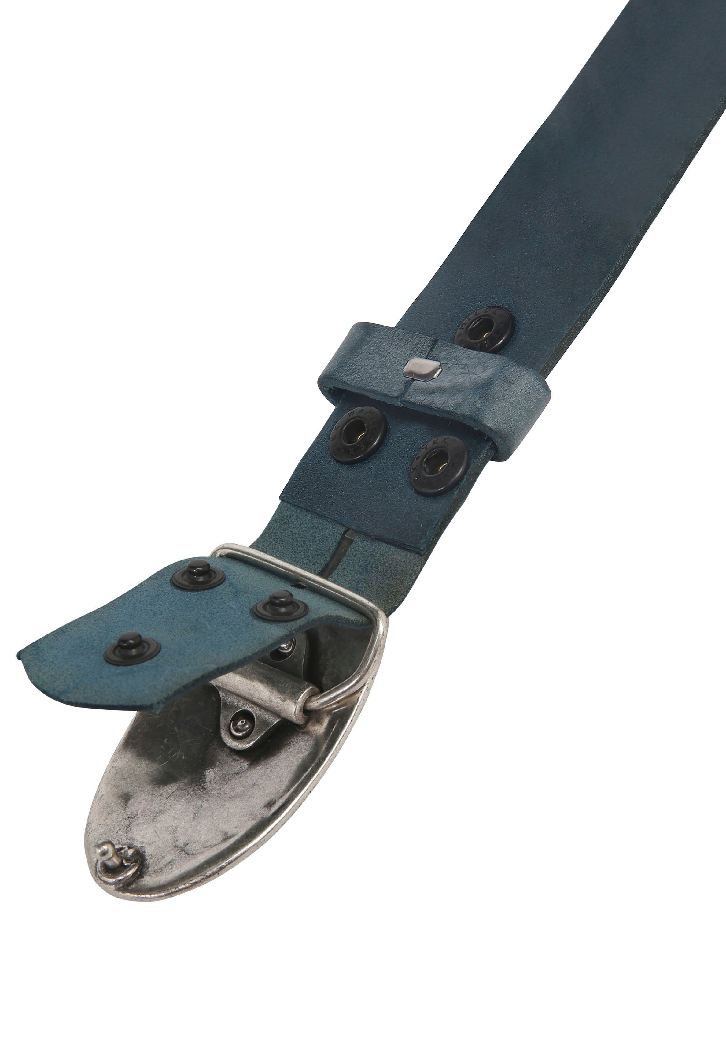 RETTUNGSRING by showroom 019° Leren riem met verwisselbare sluiting "hart ovaal"