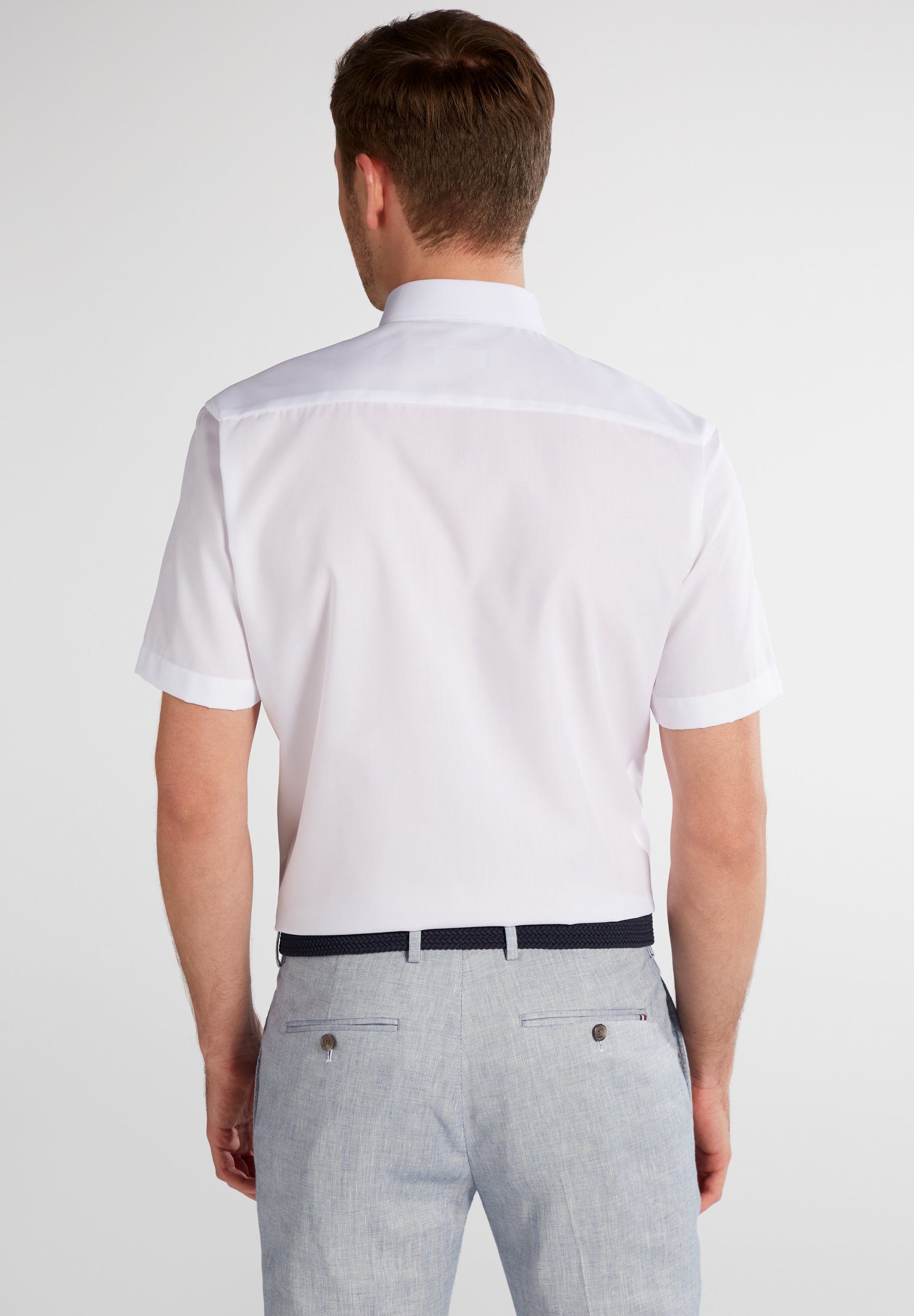 Eterna Overhemd met korte mouwen Slim fit NON IRON (strijkvrij)