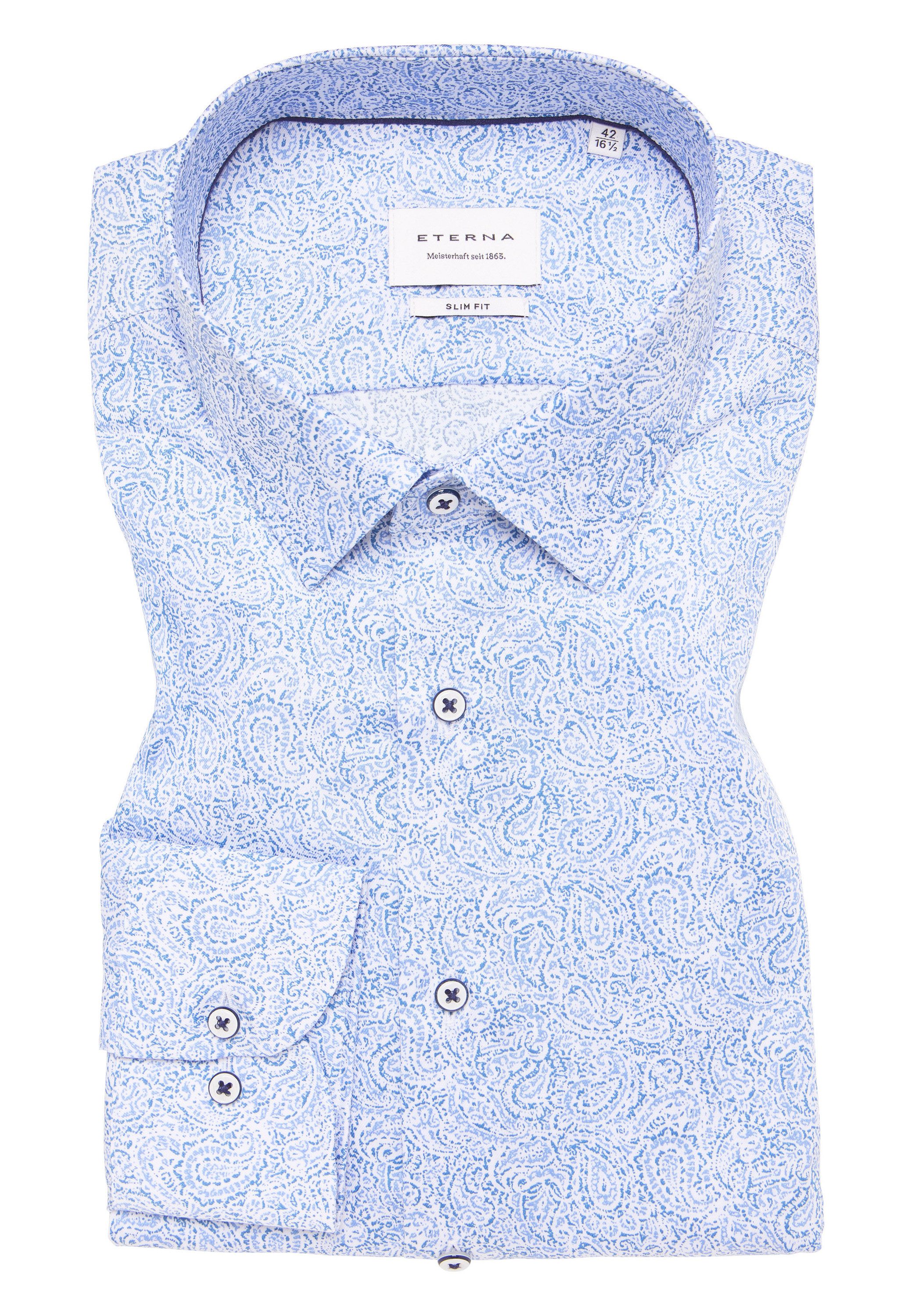 Eterna Overhemd met lange mouwen Slim fit NON IRON (strijkvrij)